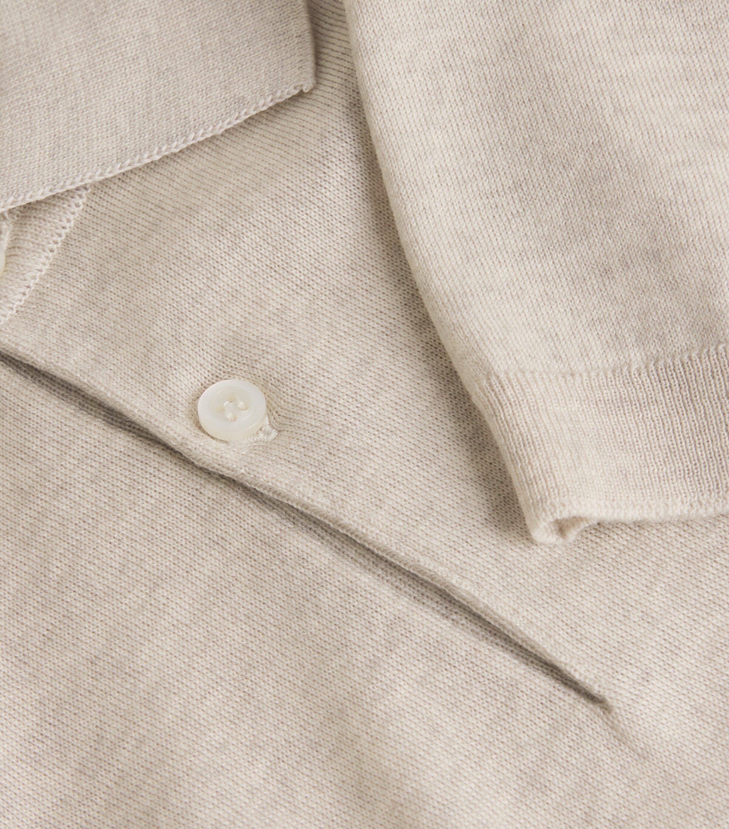 Merino Wool Payton Polo Shirt GREY FLEECE Image 5