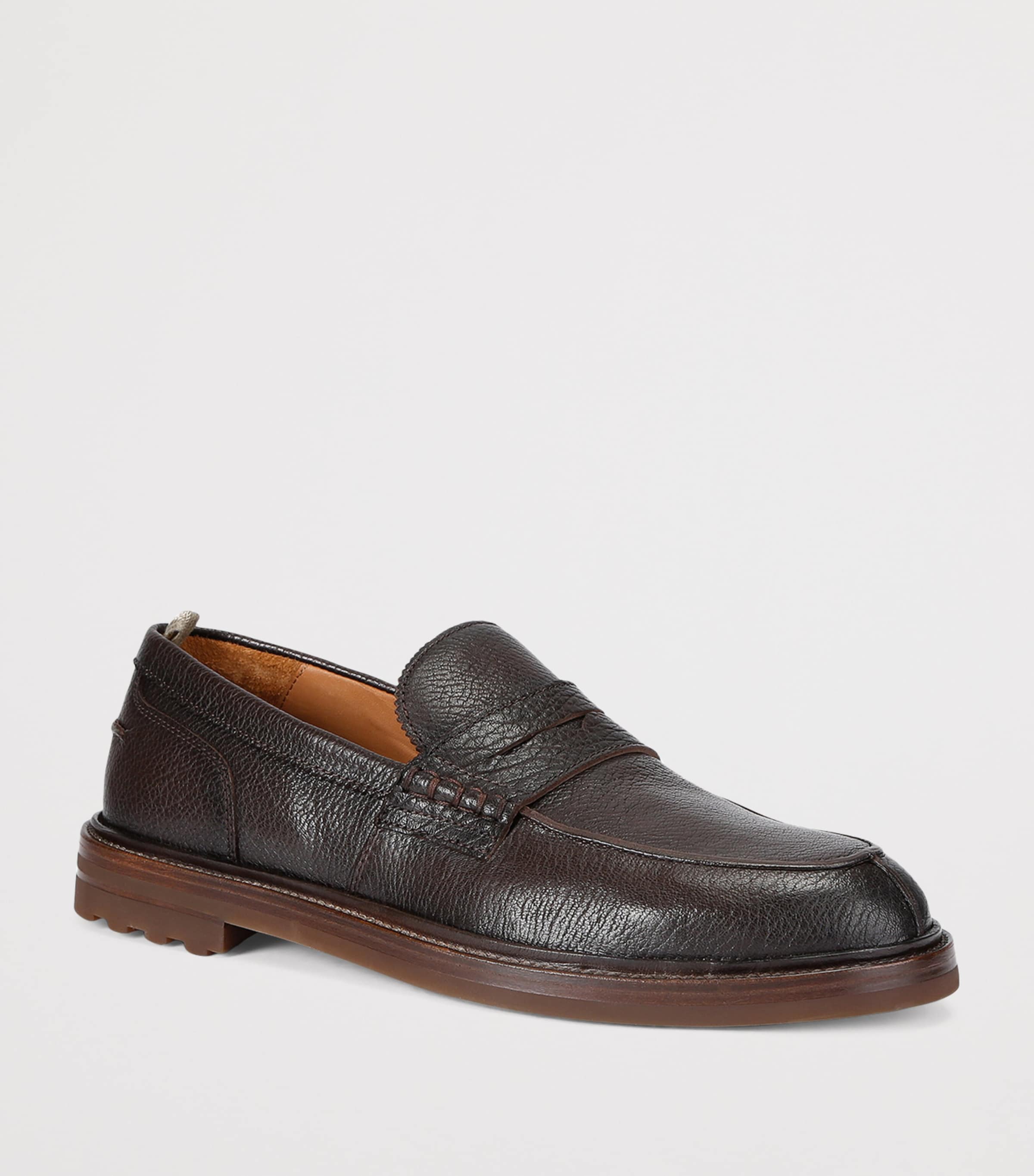 Leather Sax Flexi Loafers BROWN Image 3