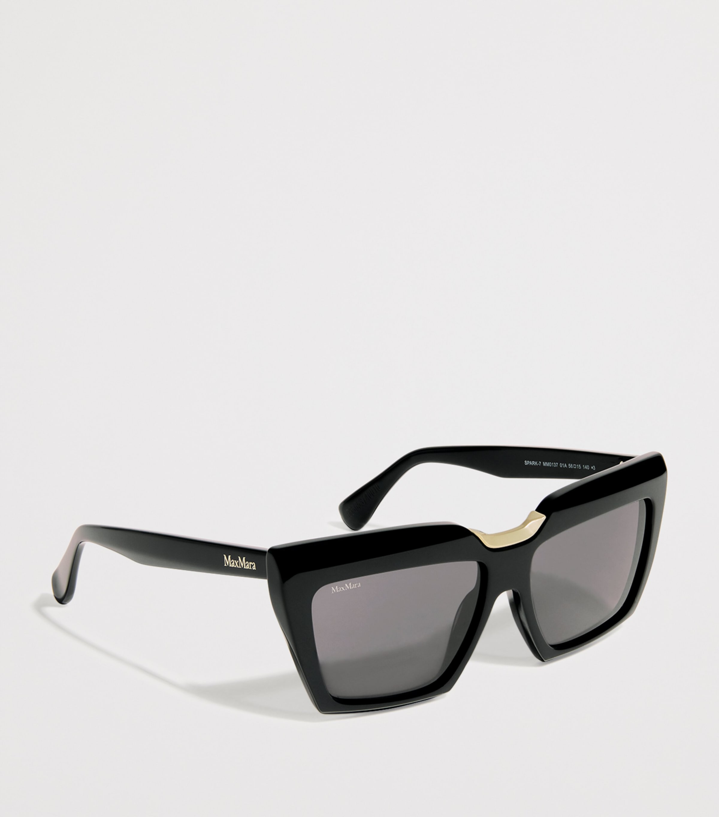Acetate Cat-Eye SPARK7 Sunglasses BLACK Image 2