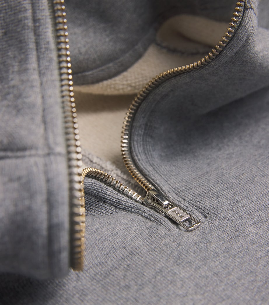 Cotton Quarter-Zip Idris Sweatshirt A1027-GRYHR Image 5