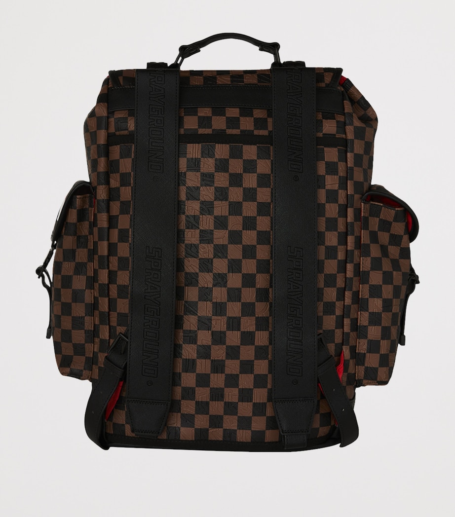 Embossed Check Monte Carlo Backpack BROWN Image 4