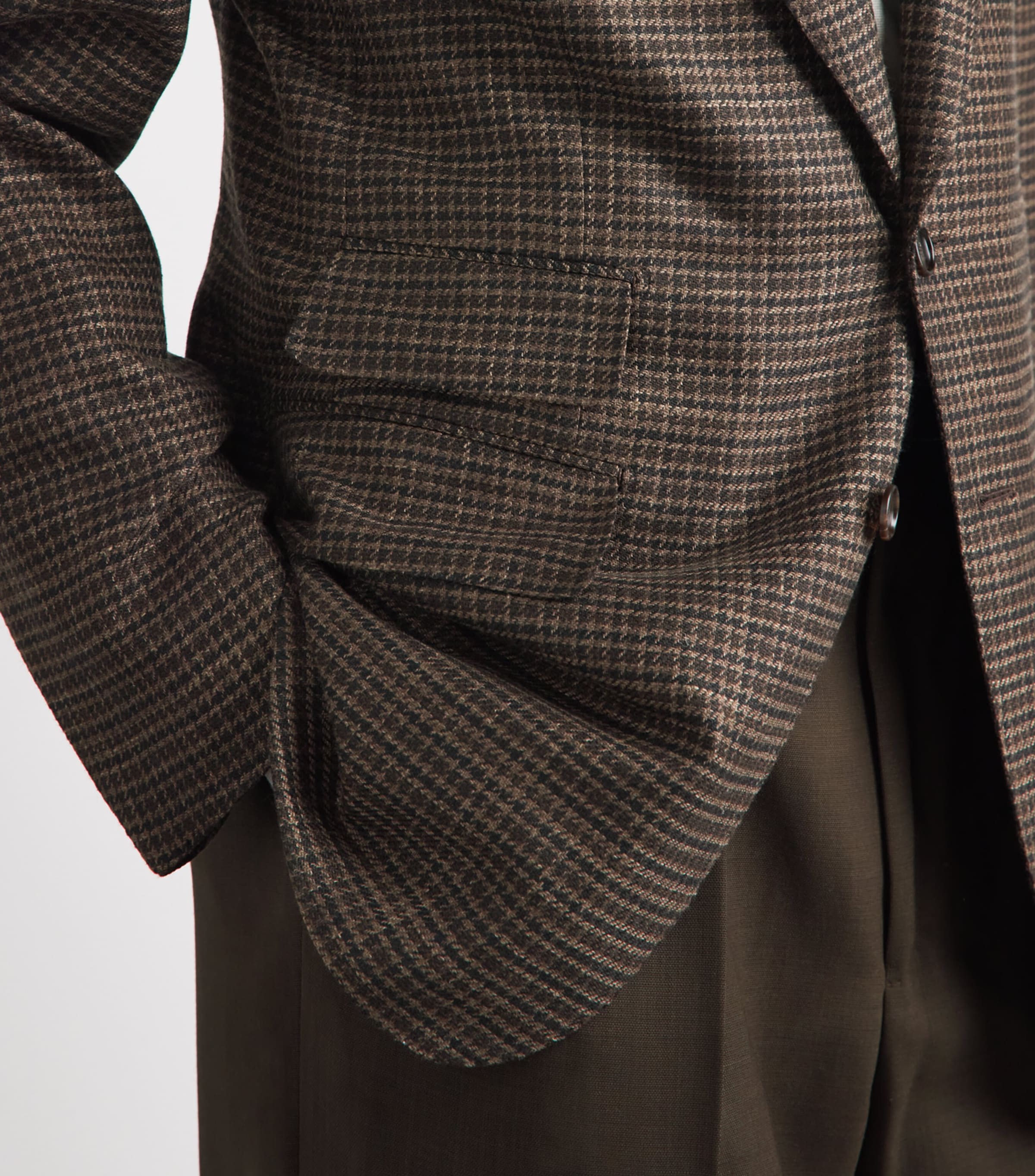 TOM FORD Mens Wool-Blend Houndstooth Shelton Blazer Nef Image 3