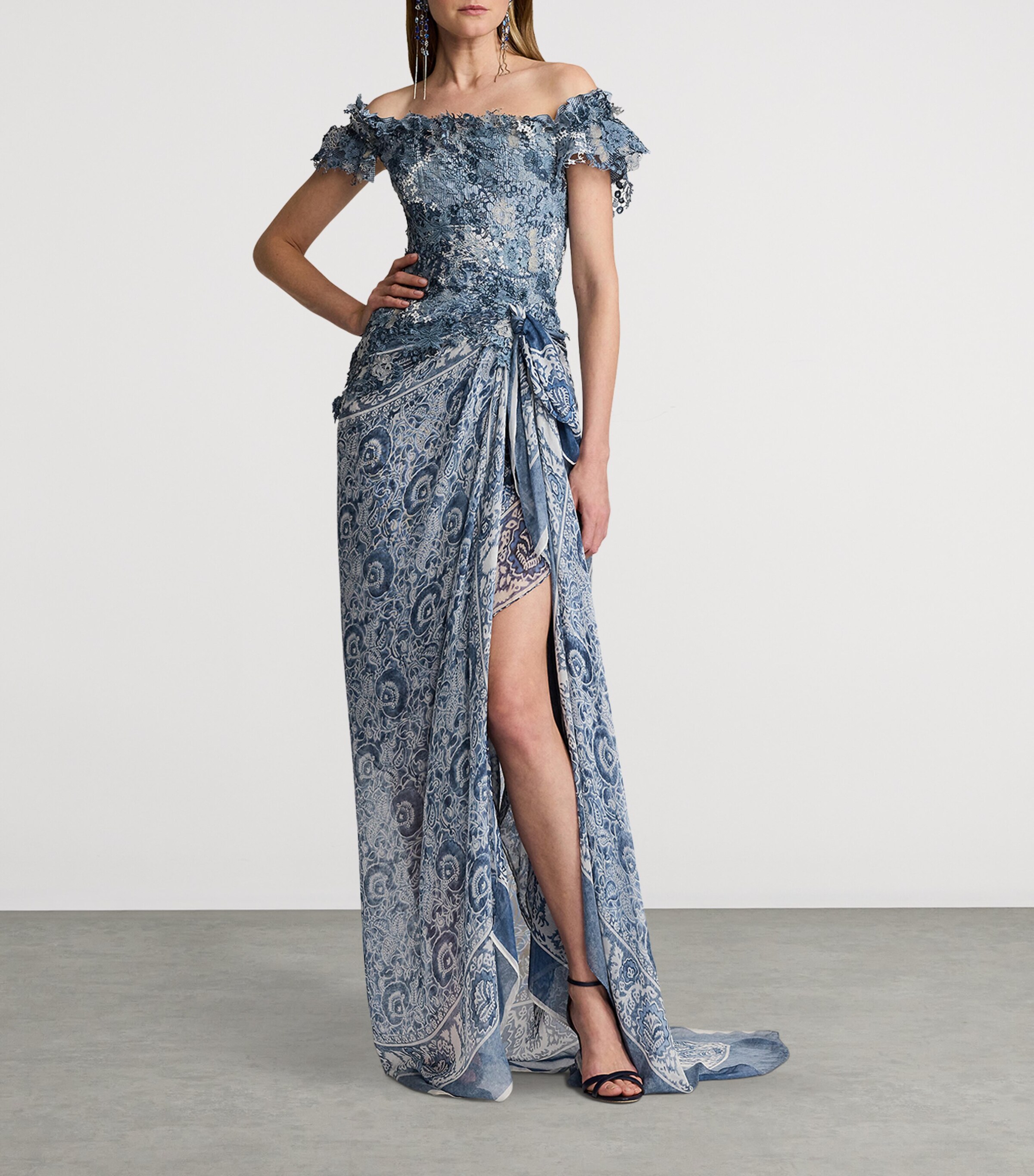 Mulberry Silk Ivanna Dress BLUE MULTI Image 8