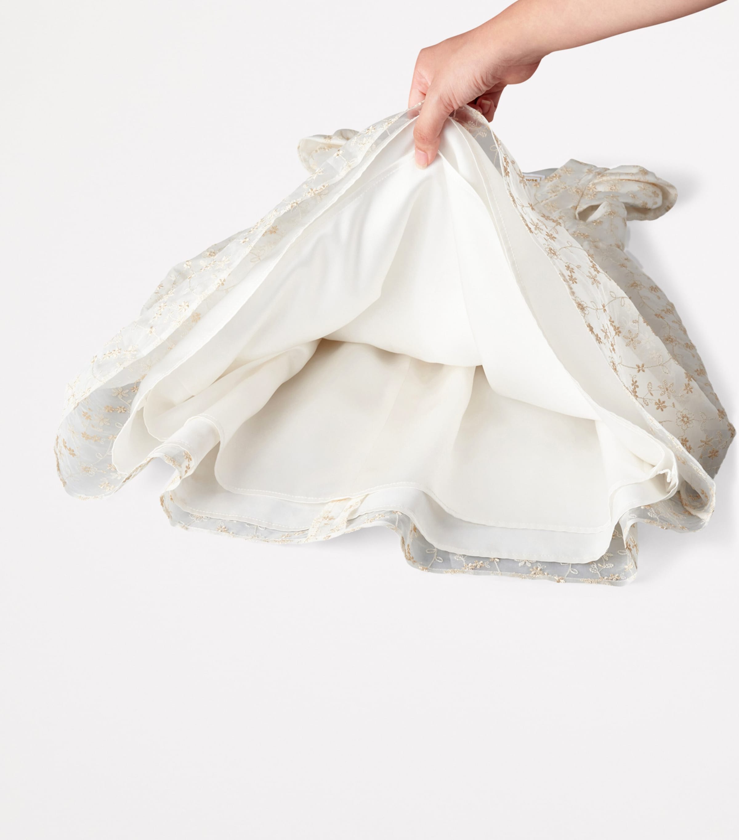 Silk Floral Embroidery Dress (3-7 Years) 1 Image 3