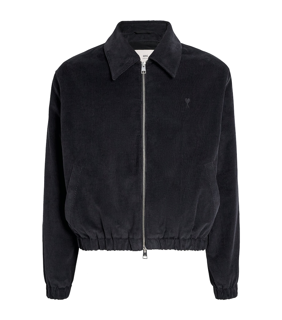 Cotton Corduroy Zip-Up Jacket 020 - ANTHRACITE Image 1