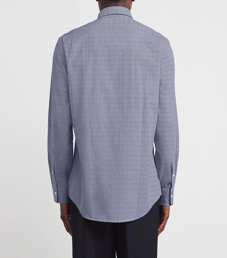 Cotton-Blend Check Shirt BLUE Image 4