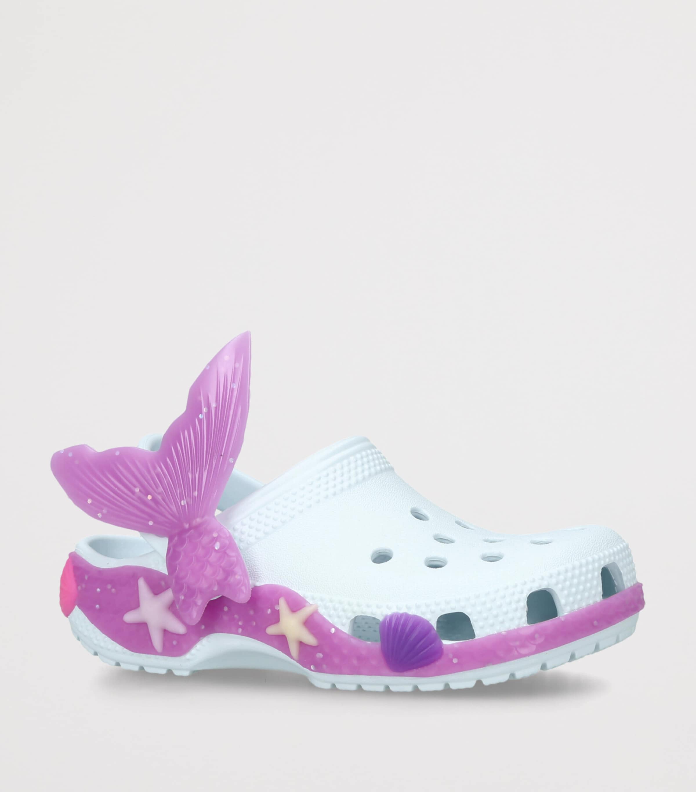 CROCS KIDS Turquoise Colour Change Mermaid Clogs | Harrods UK