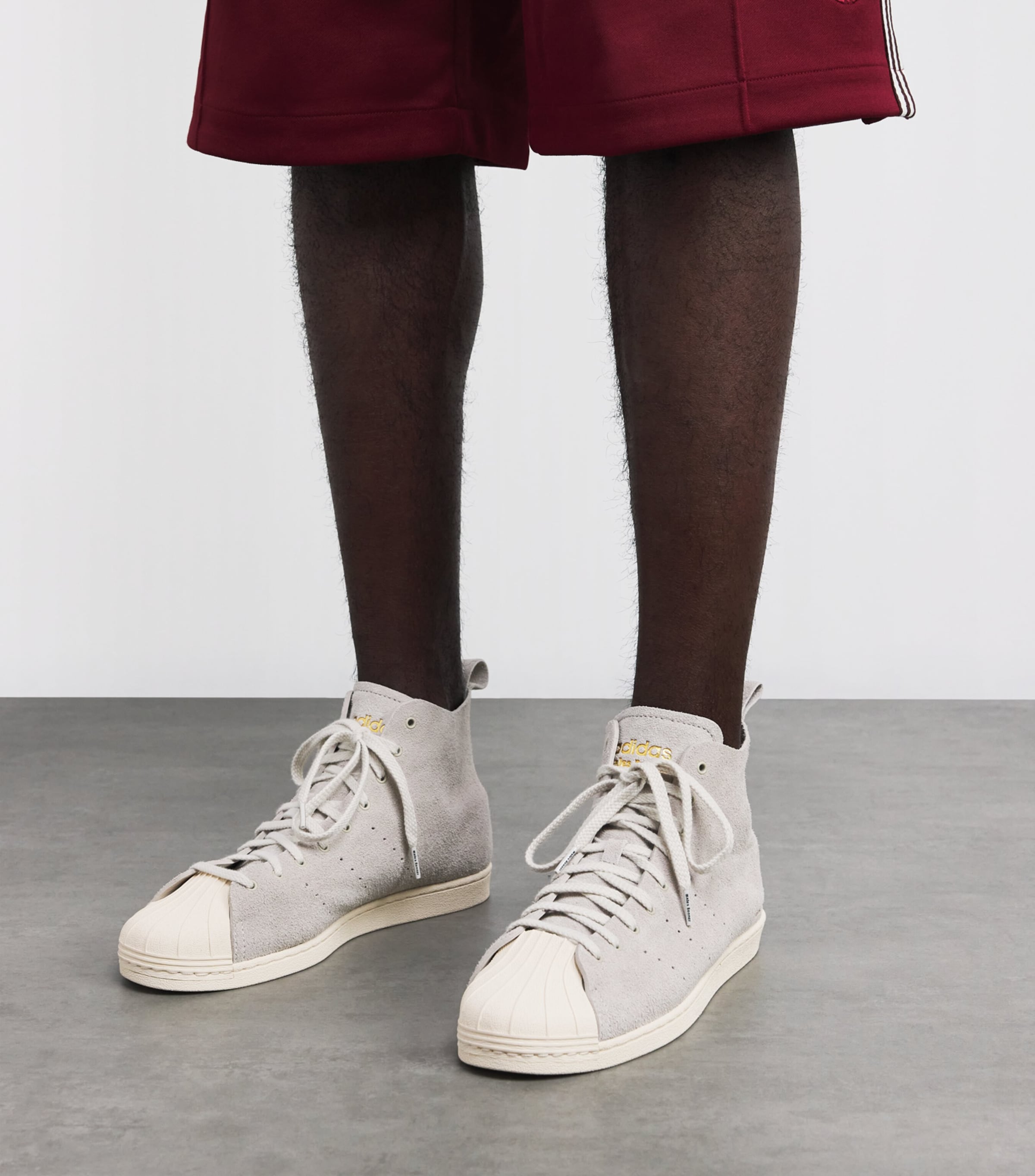 adidas x Wales Bonner Suede High-Top Sneakers Suplicol/crmwht/gold Image 5