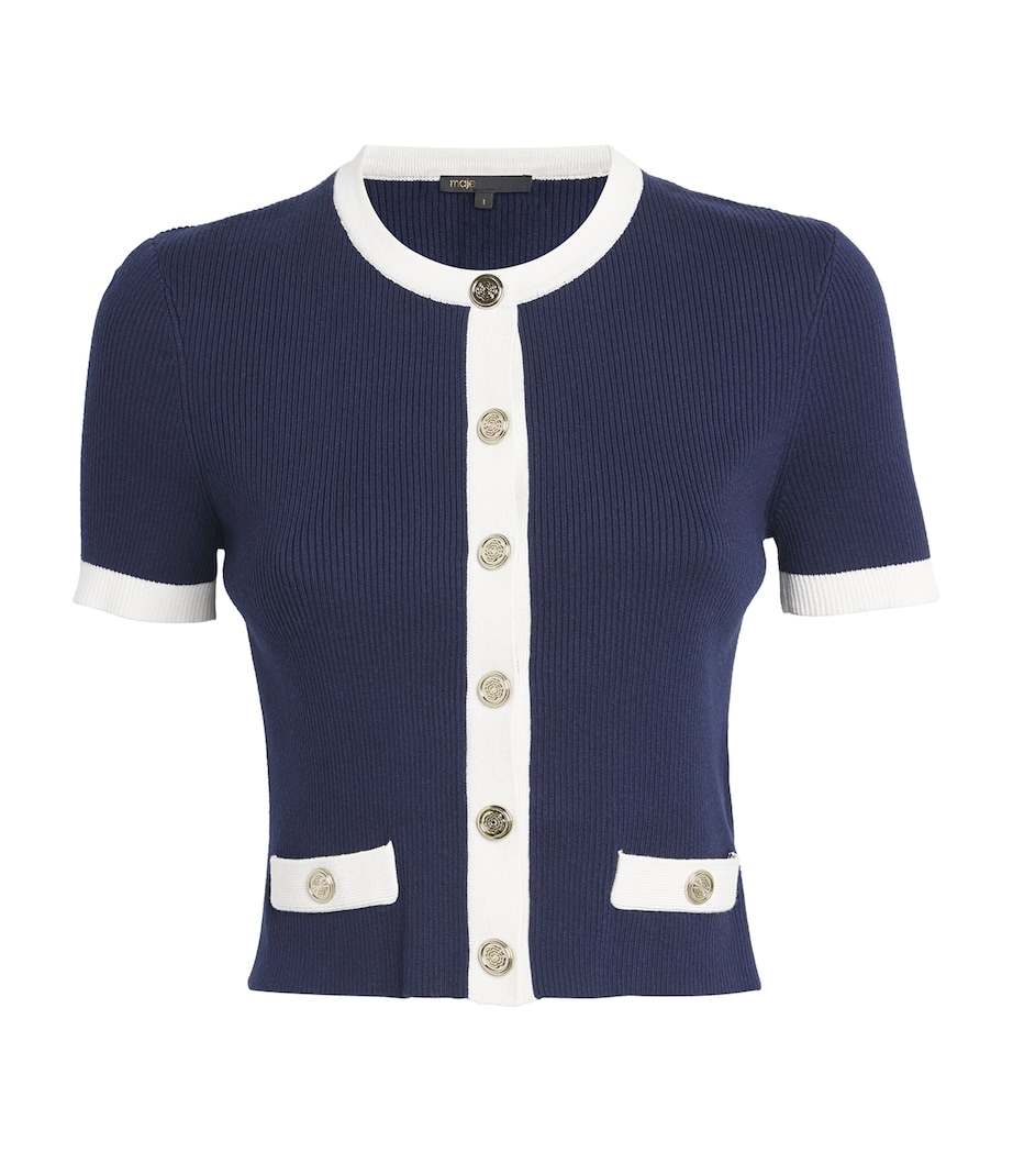 Cropped Cardigan NAVY / ECRU Image 1