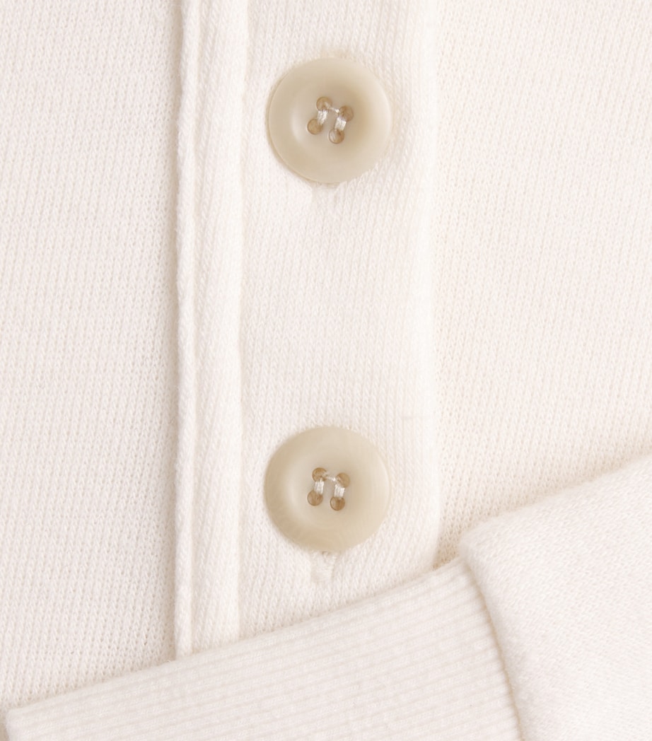 Citizens of Humanity Womens Fleece Vintage Long-Sleeve Polo Sweater Pashmina (off White) Image 6