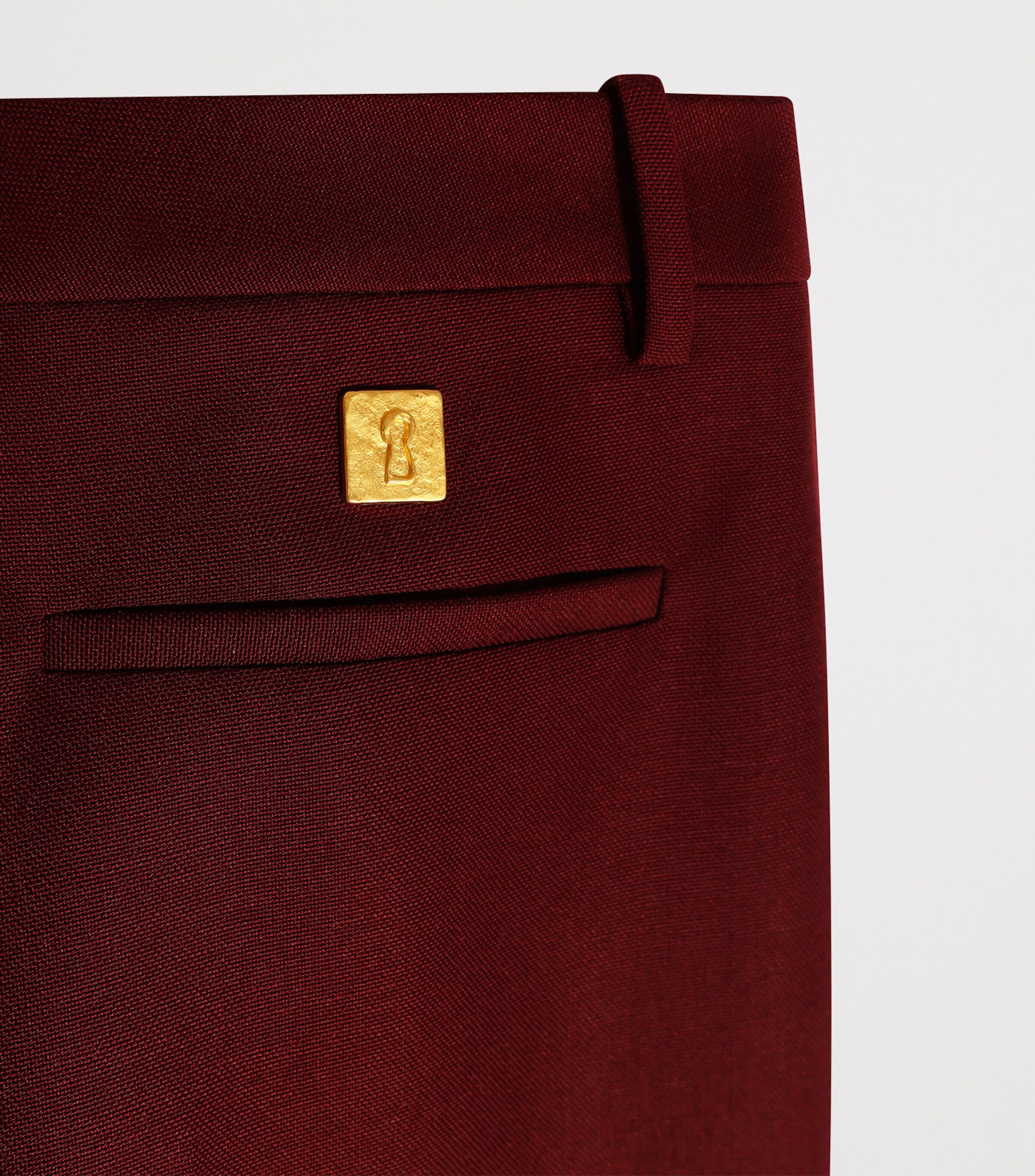 Schiaparelli Womens Mohair-Wool Boyfit Trousers Burgundy Image 7