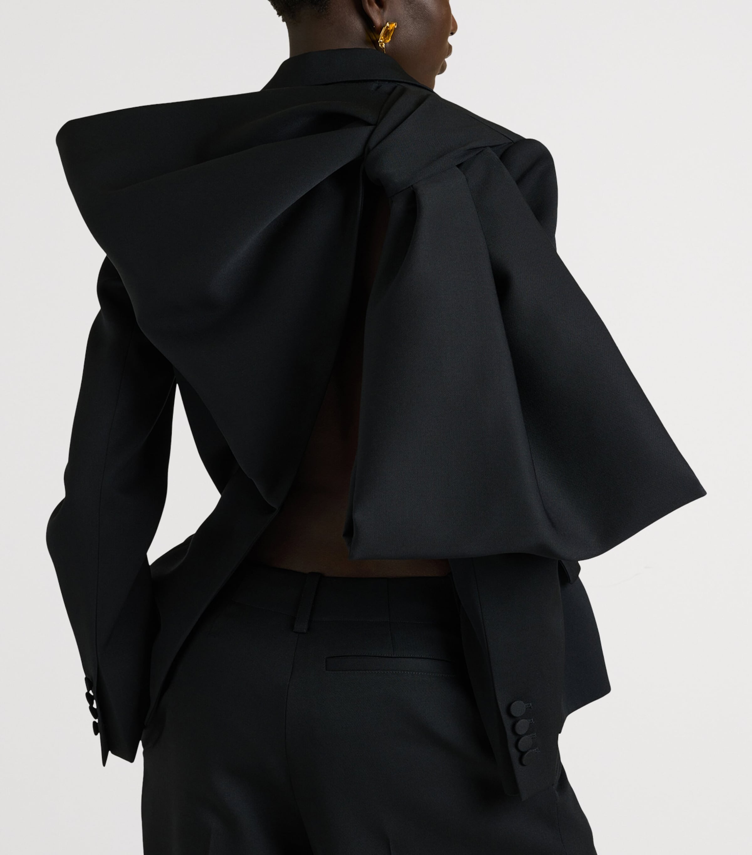 Givenchy Womens Wool Bow Slashed Blazer Image 6