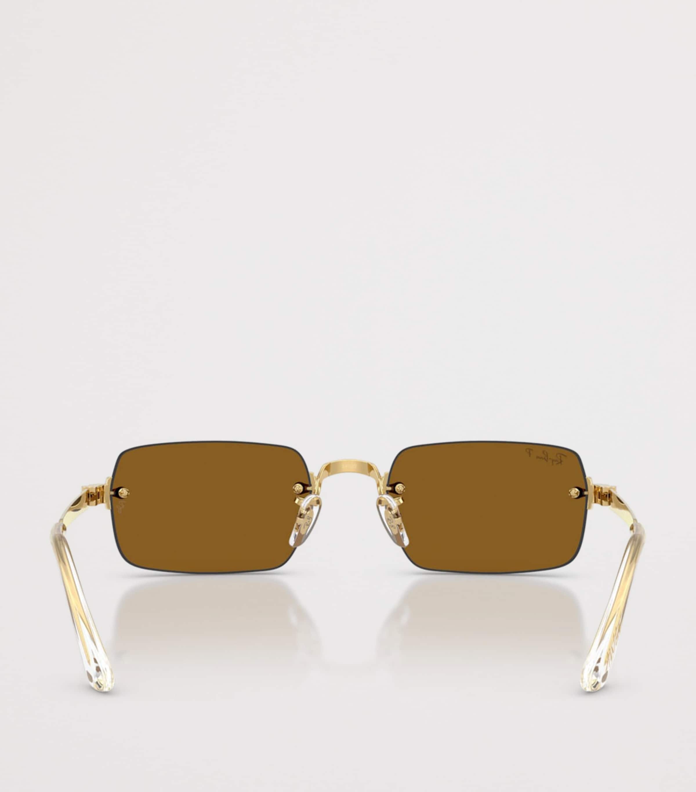Ray-Ban By A$AP Rocky Rectangle Sunglasses Gold Image 4