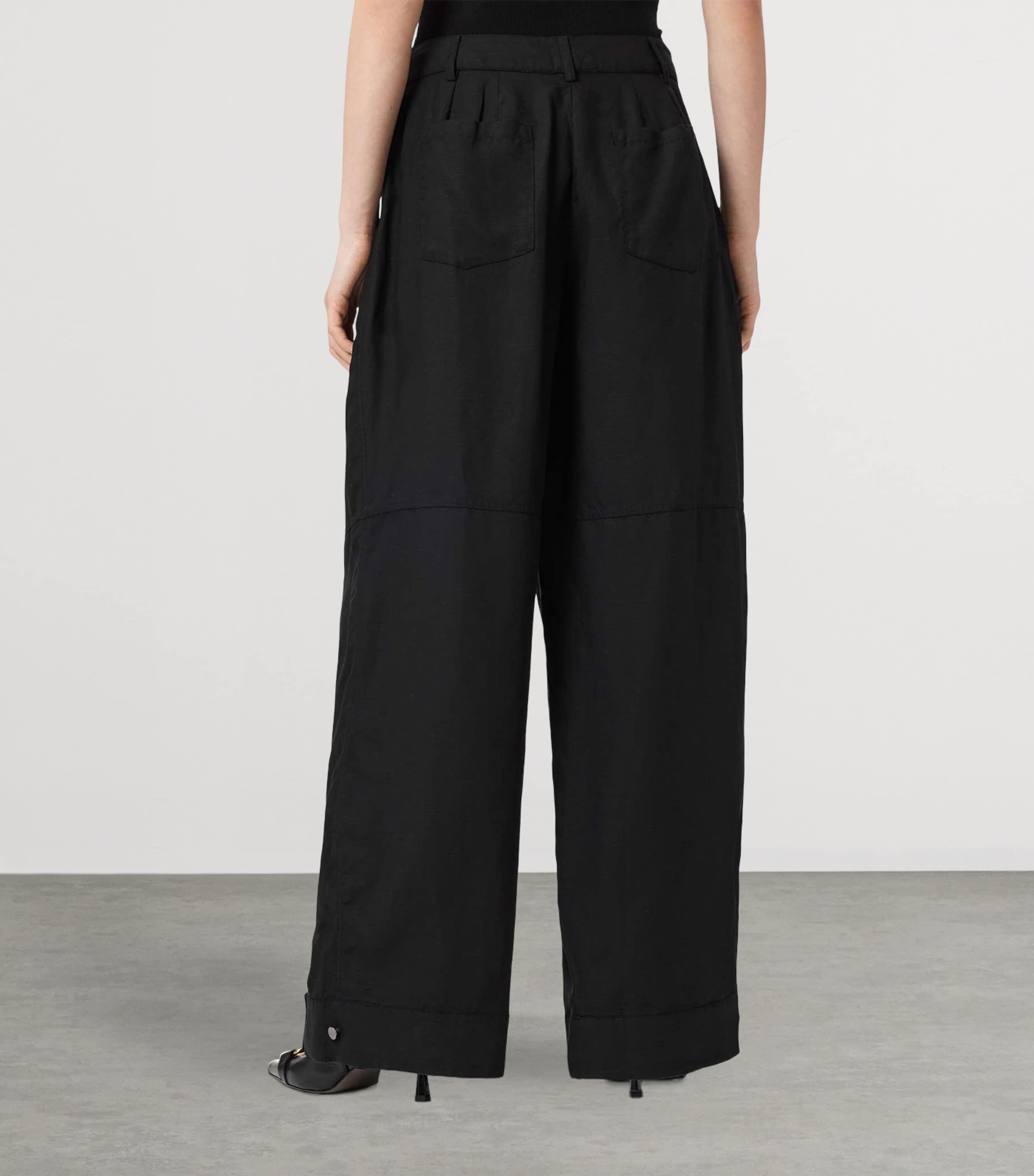 Sherell Wide-Leg Trousers BLACK Image 4