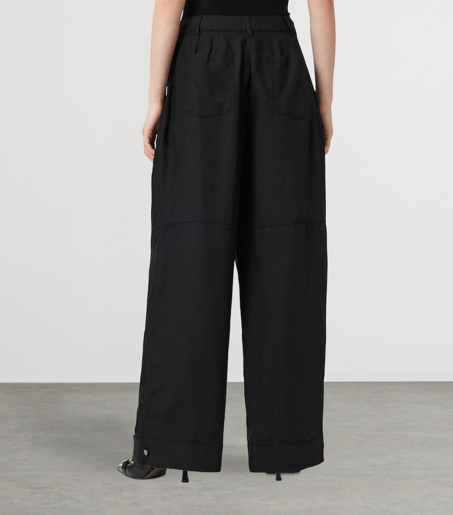 Sherell Wide-Leg Trousers BLACK Image 4