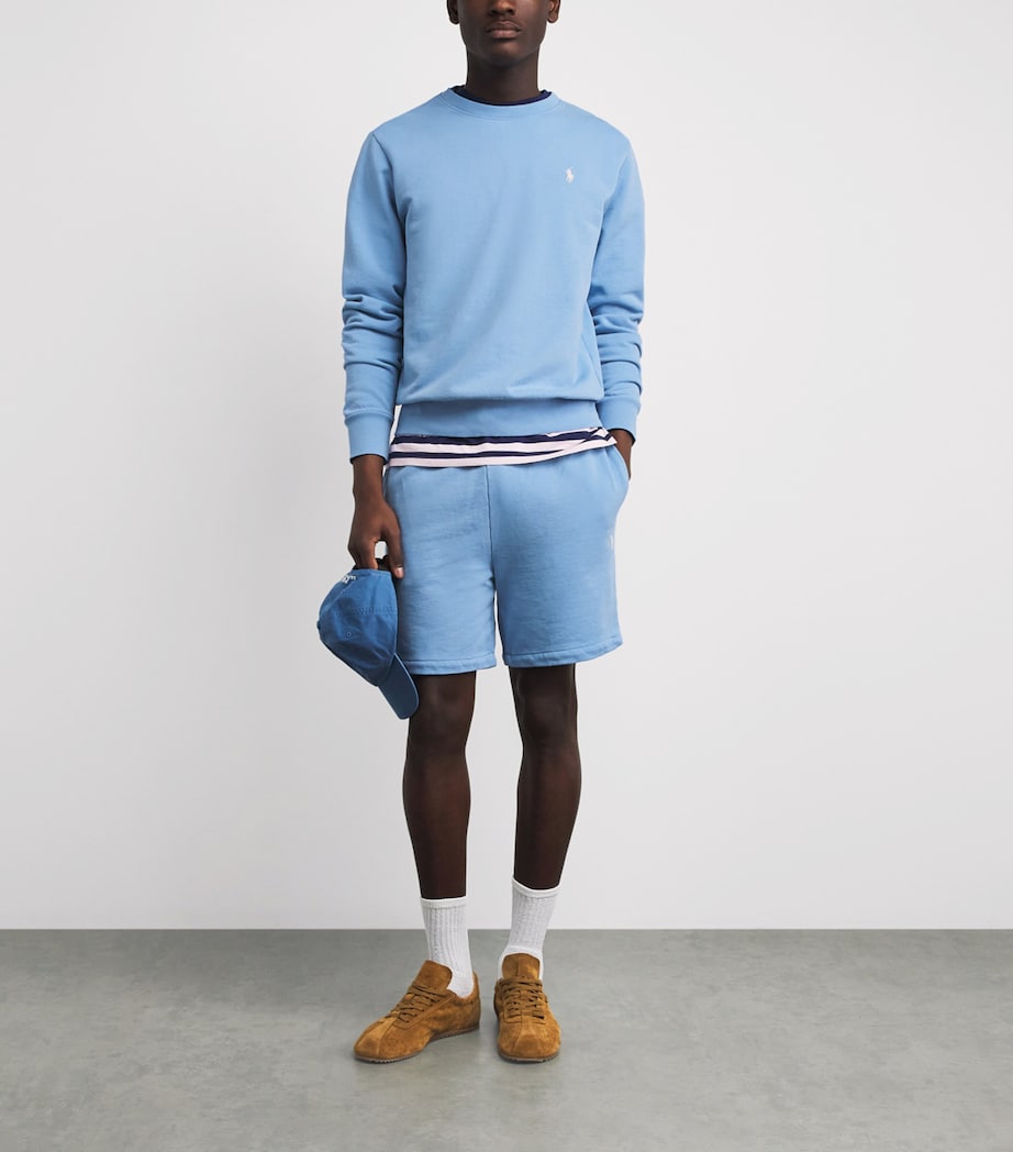 Polo Ralph Lauren Mens Cotton Terry Shorts Bristol Blue Image 2