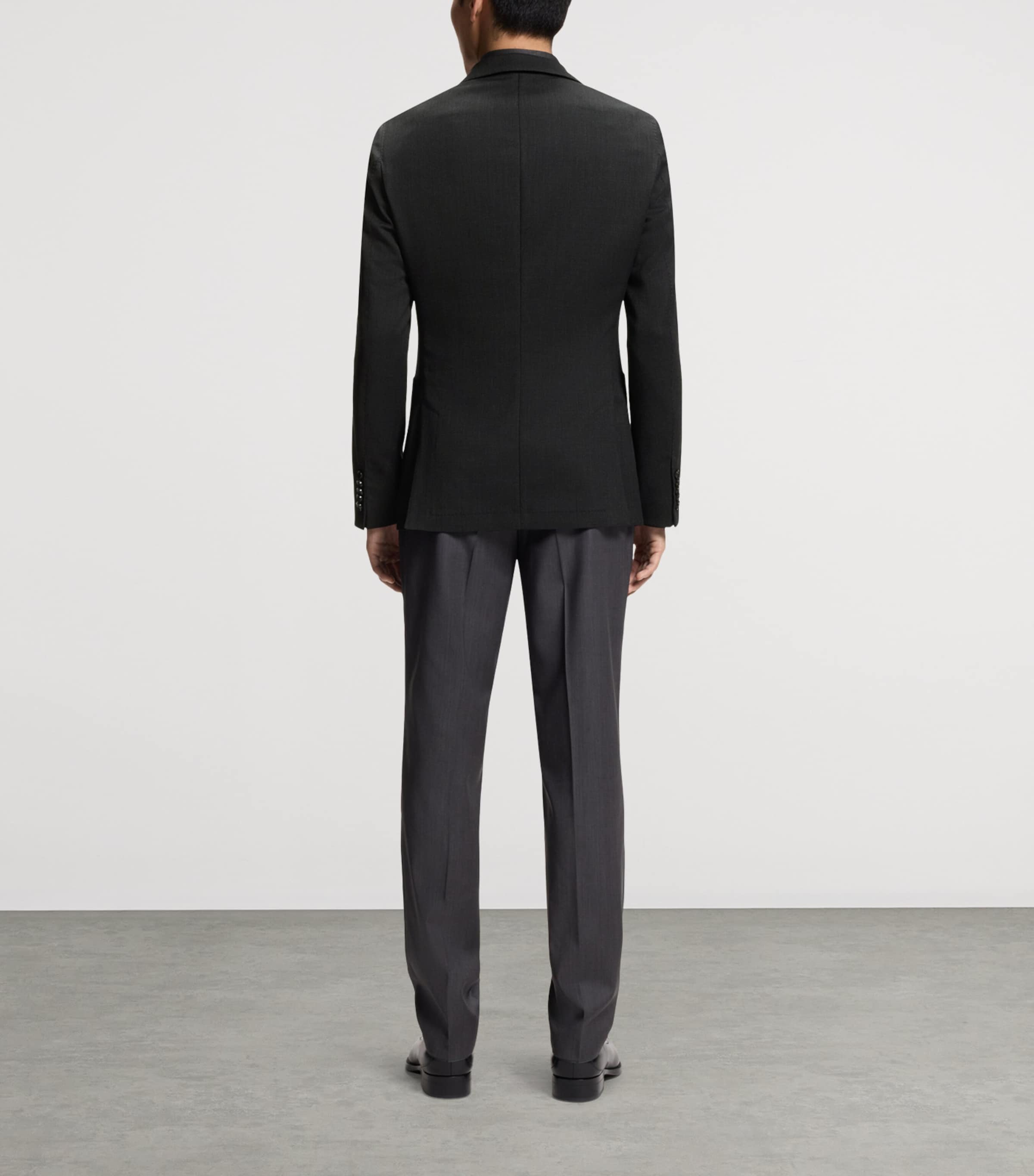 BOSS Mens Wool-Silk Slim Fit Blazer Image 3
