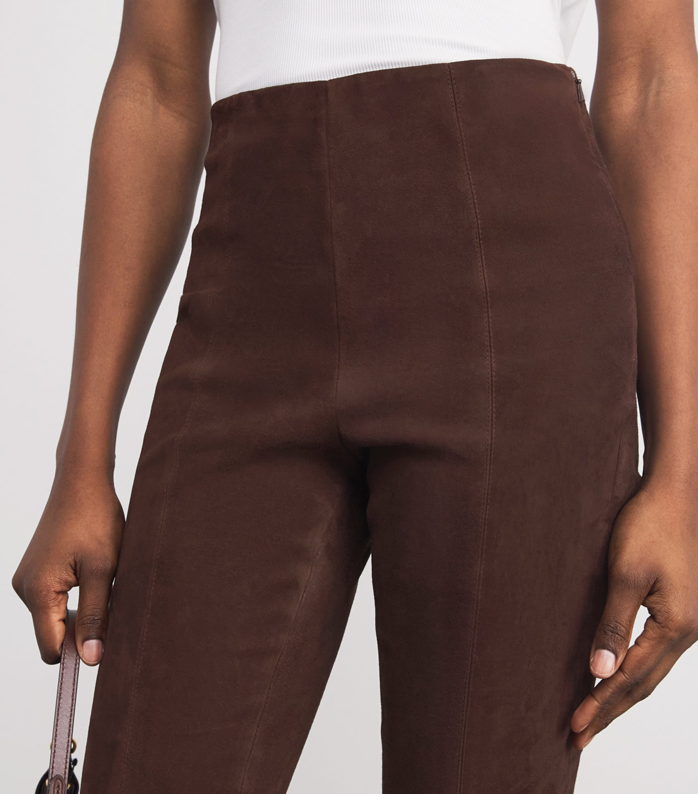 Suede Leggings CHOCOLATE Image 6