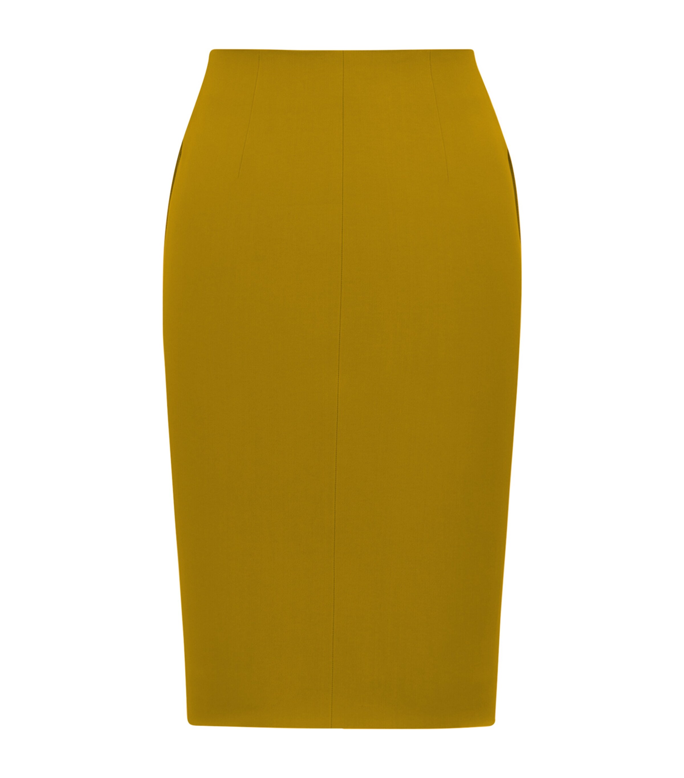 Saint Laurent Womens Satin Cassandre Midi Skirt Image 2