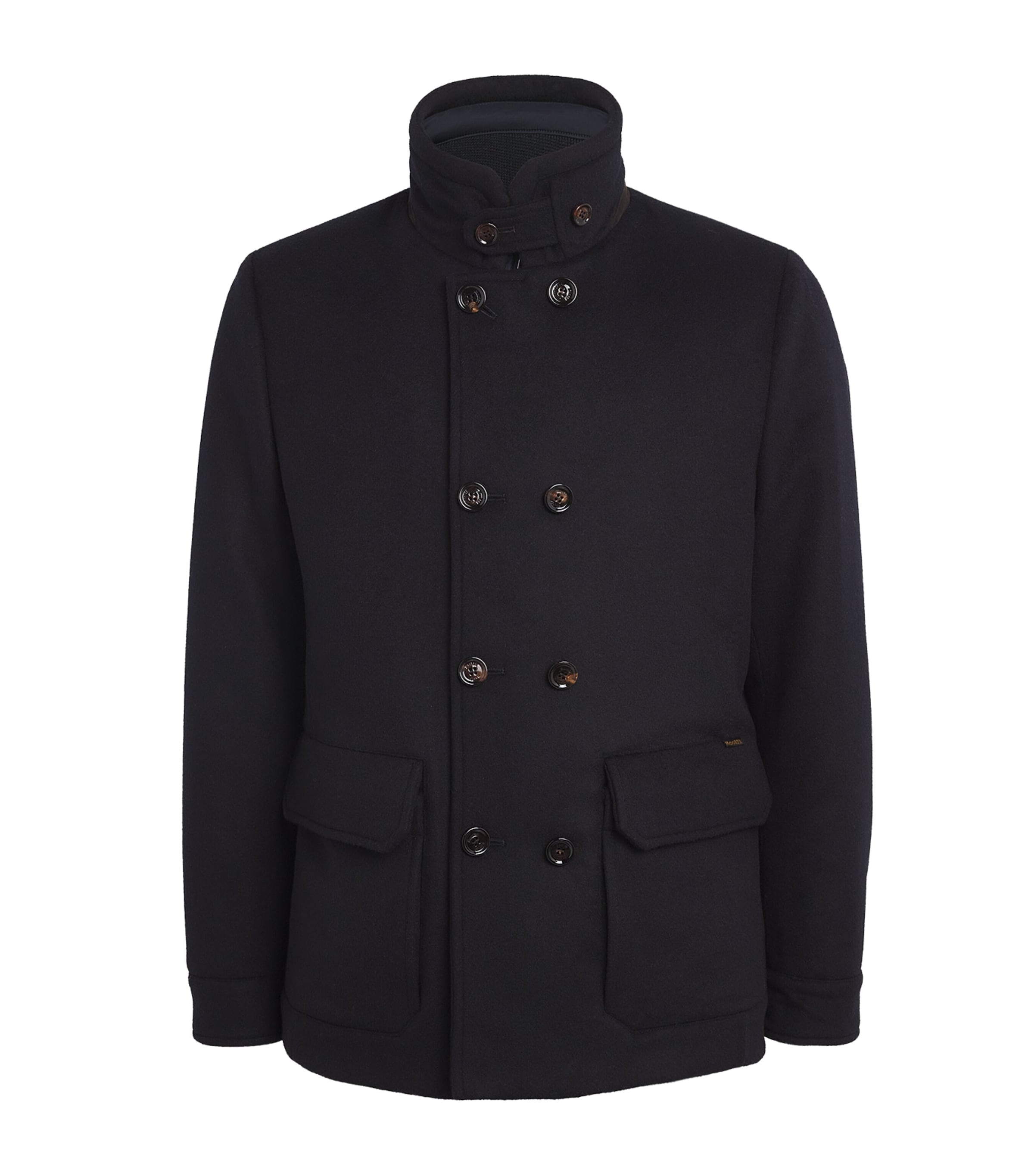 Moorer Tailored Black Jacket With Classic Lapel And Button Closure In Black