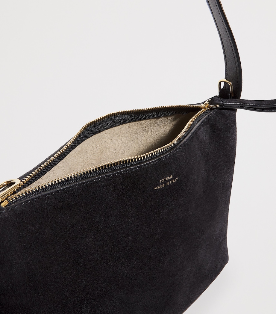 Calfskin Bevel Wristlet Clutch Bag 001 BLACK Image 4