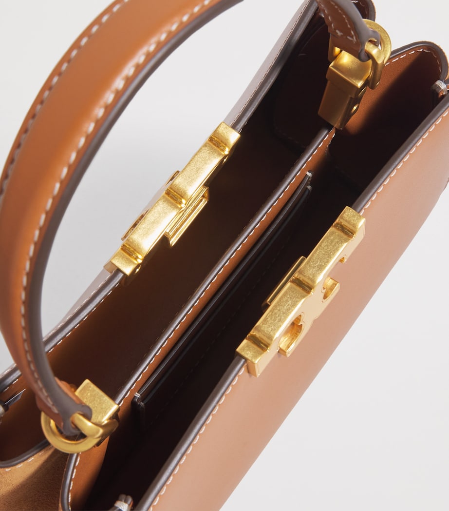 Mini Leather Eleanor Top-Handle Bag 201 WHISKEY Image 4
