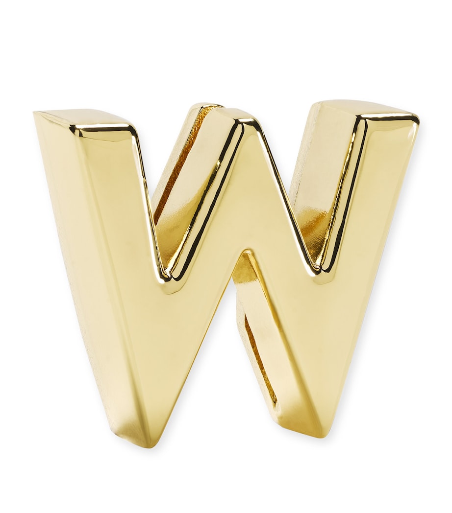 Gold-Plated W Notebook Charm GOLD Image 3