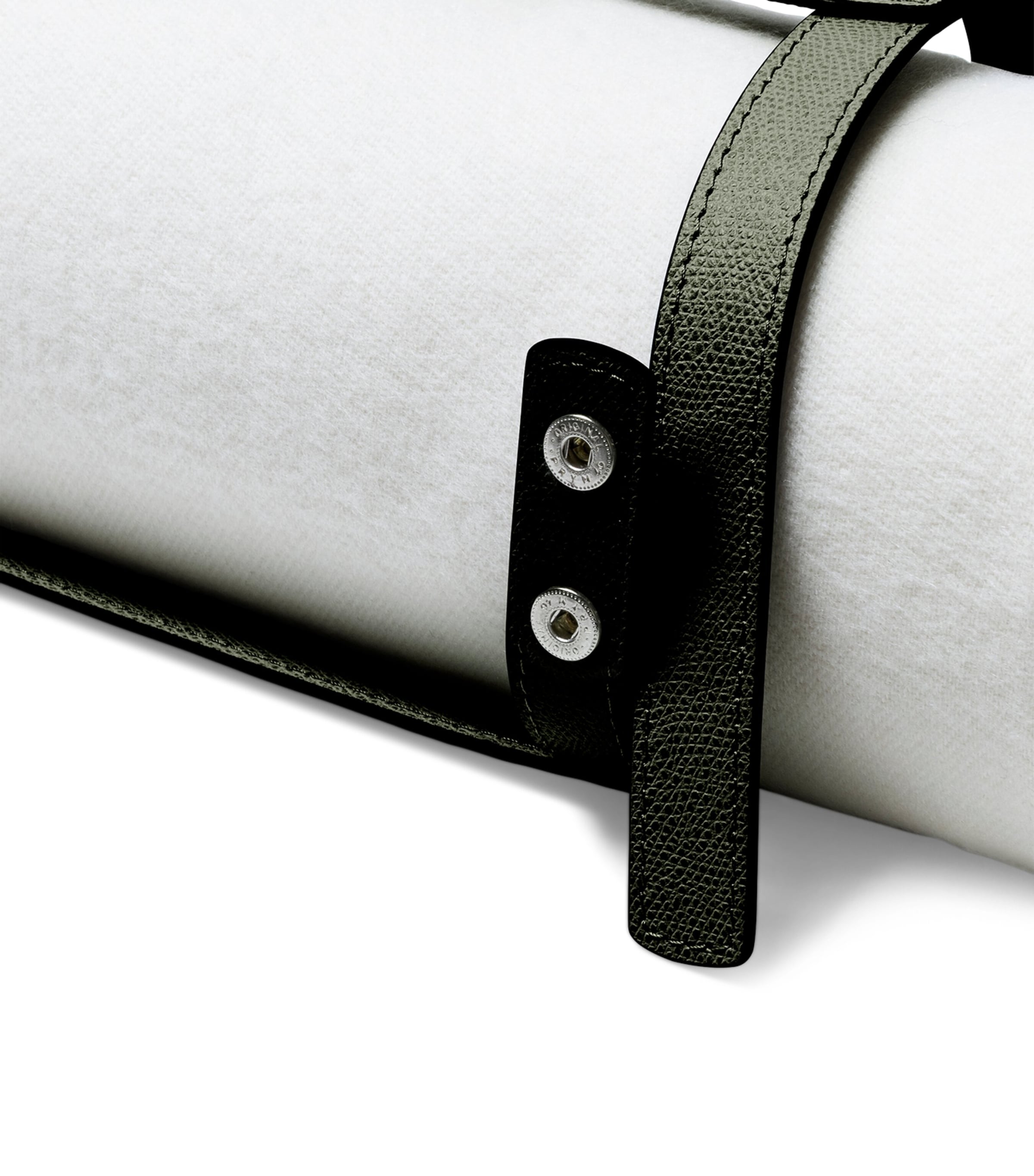 Frette Leather Otello Throw Holder Forest Green Image 3