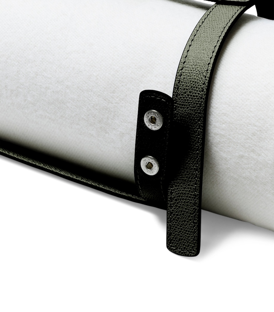 Frette Leather Otello Throw Holder Forest Green Image 3