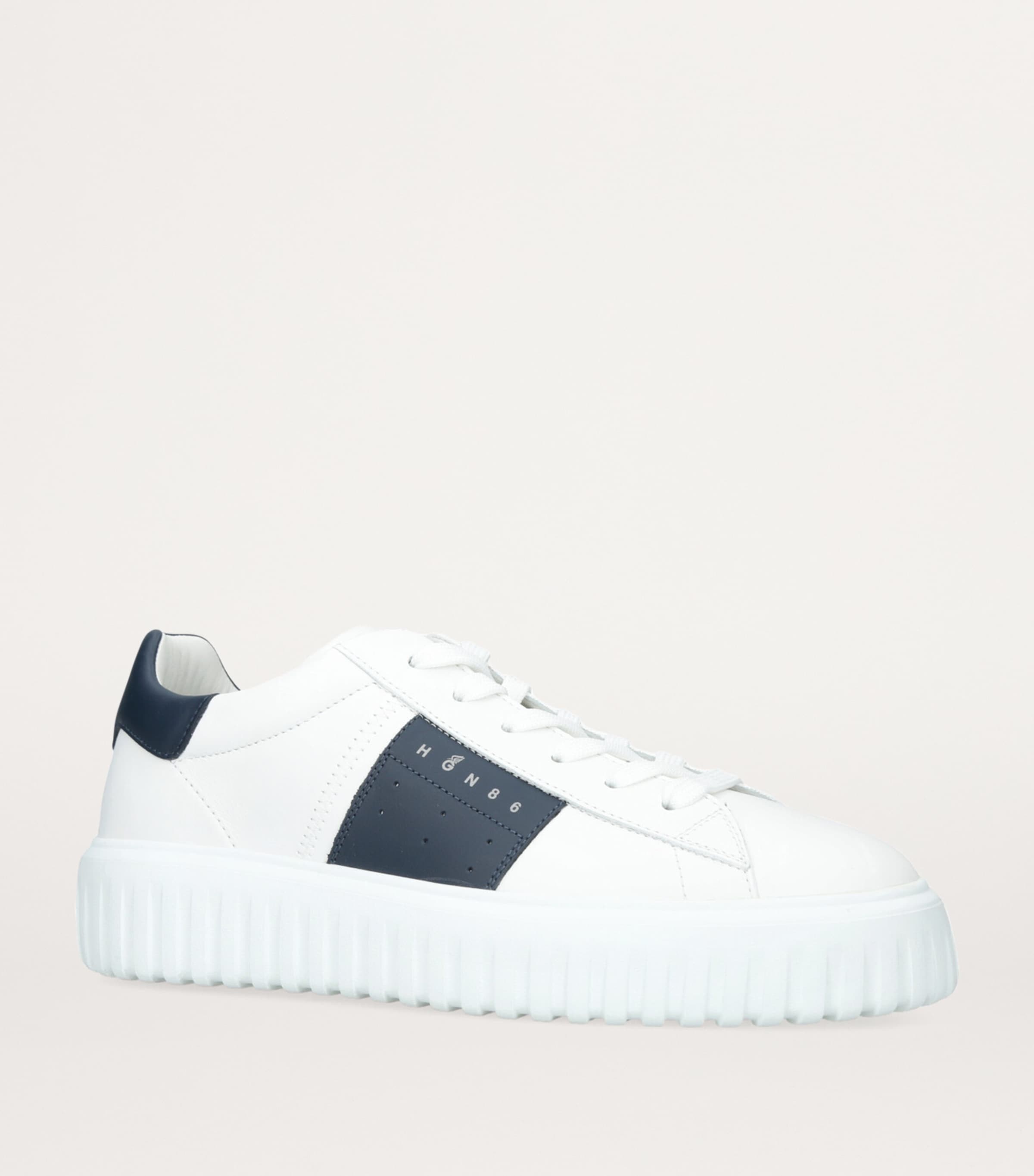 スニーカー Hogan 'H Stripes' Grey Leather Sneakers Sneakers Hogan H-Stripes GREY for Man HXM6450FC6TPJQ9B804