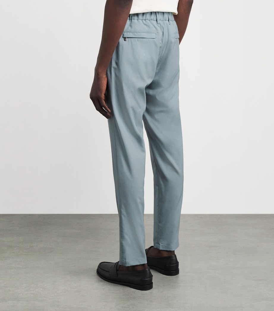 Marco Pescarolo Mens Wool-Silk Trousers Light Blu Image 5