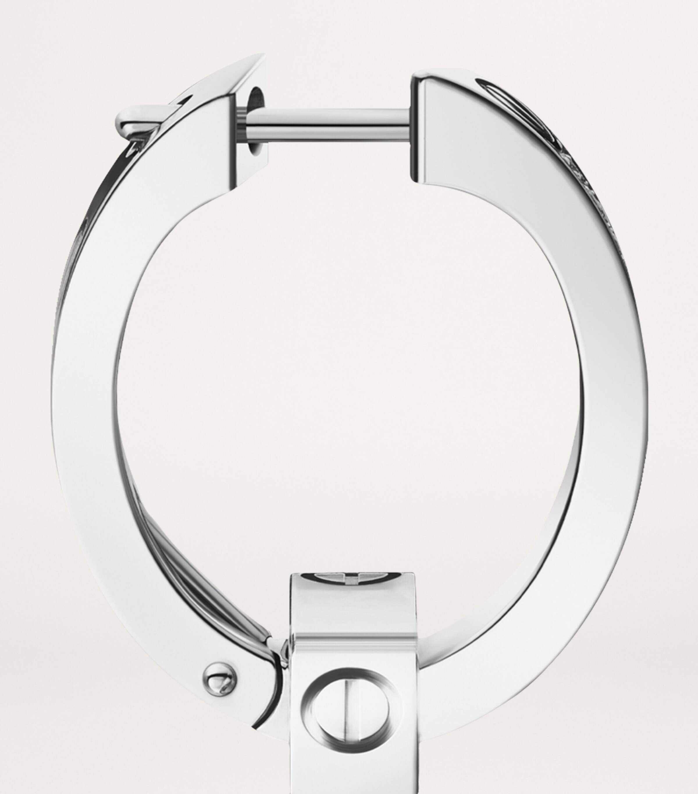 Cartier White Gold and Diamond LOVE Double Hoop Earrings White Gold Image 5