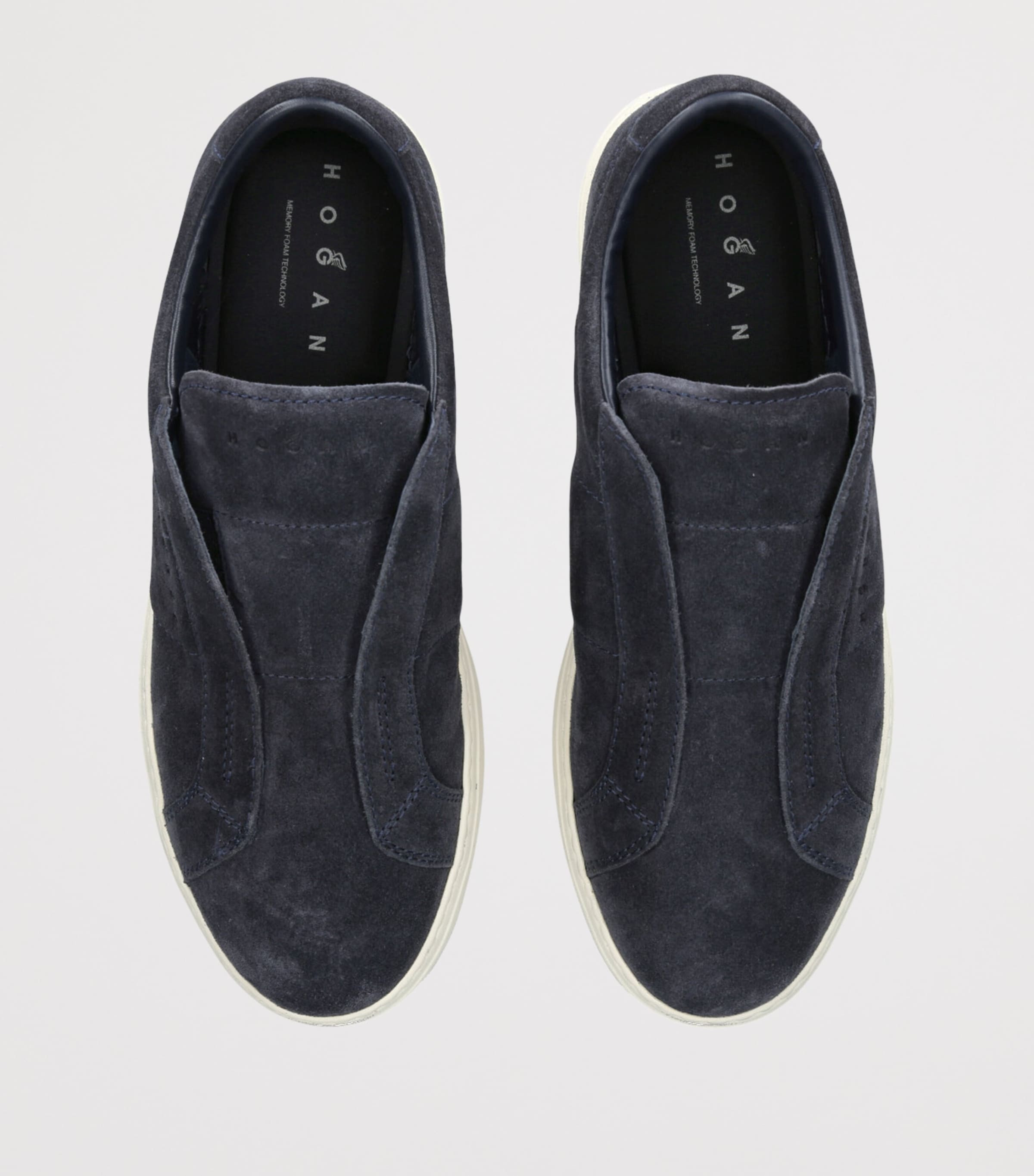 Suede H668 Slip-On Sneakers NAVY Image 4