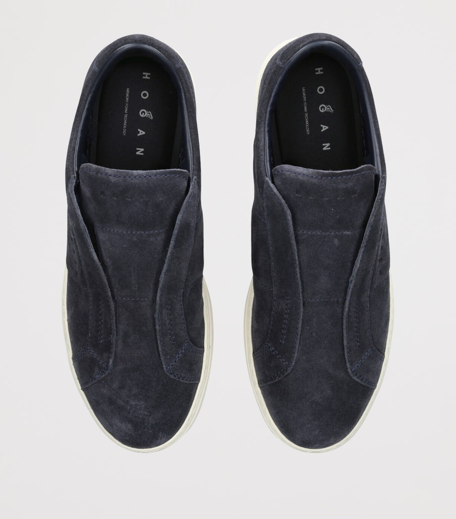 Suede H668 Slip-On Sneakers NAVY Image 4