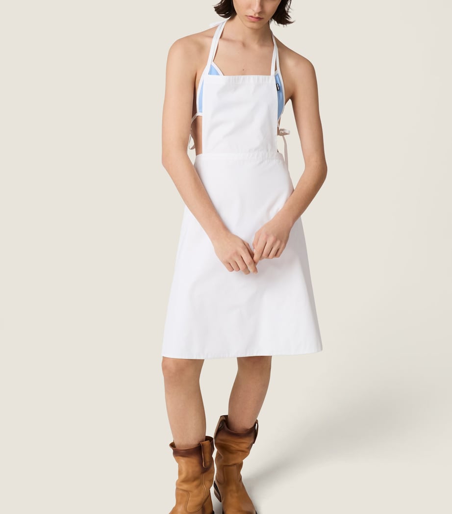 Miu Miu Womens Cotton Poplin Apron White Image 5