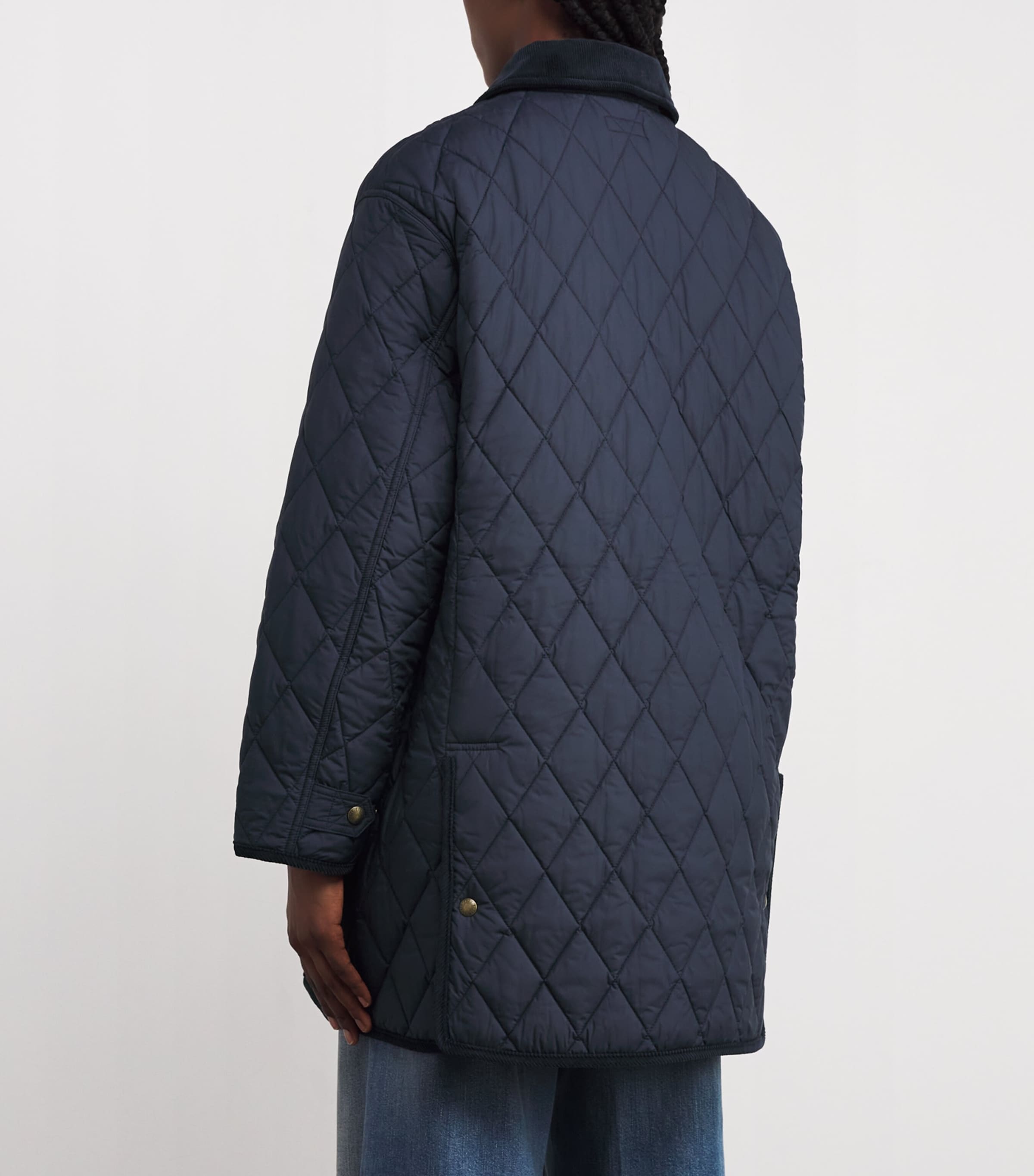 Water-Repellent Quilted Coat RL NAVY Image 4