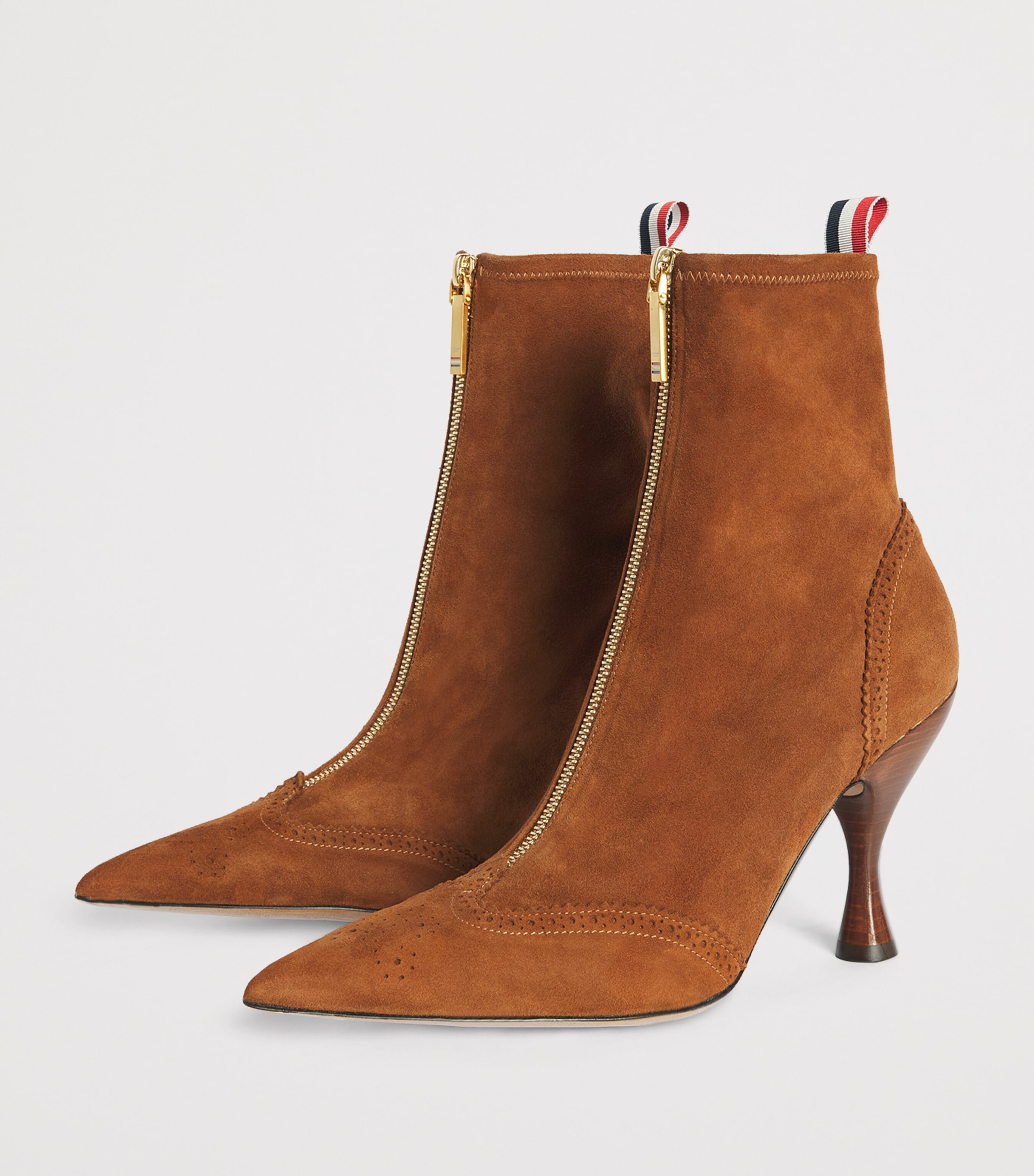 Thom Browne Suede Wingtip Ankle Boots 90 Caramel Image 3
