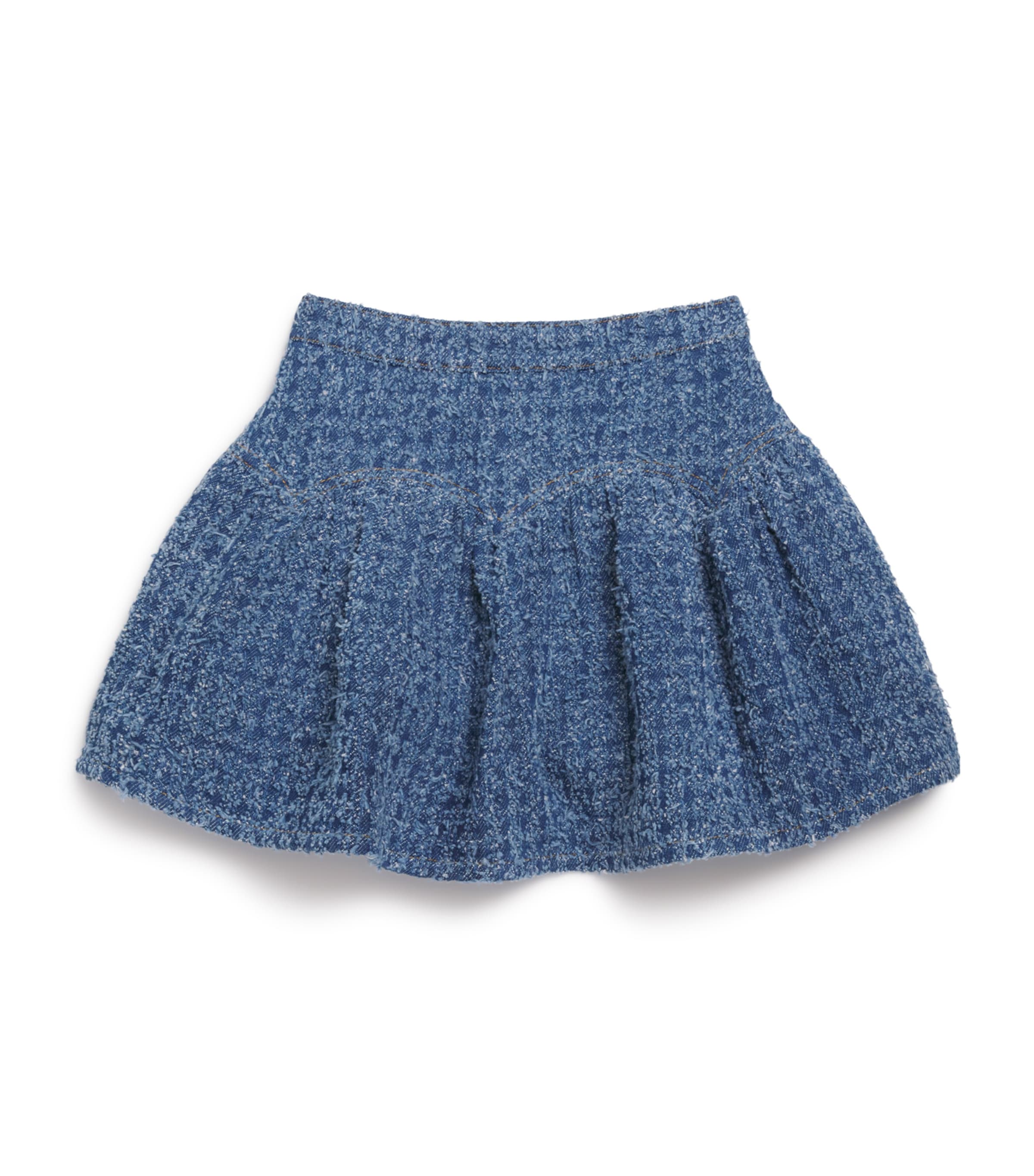 Tweed-Textured Denim Skirt (3-12 Years) BLUE Image 1