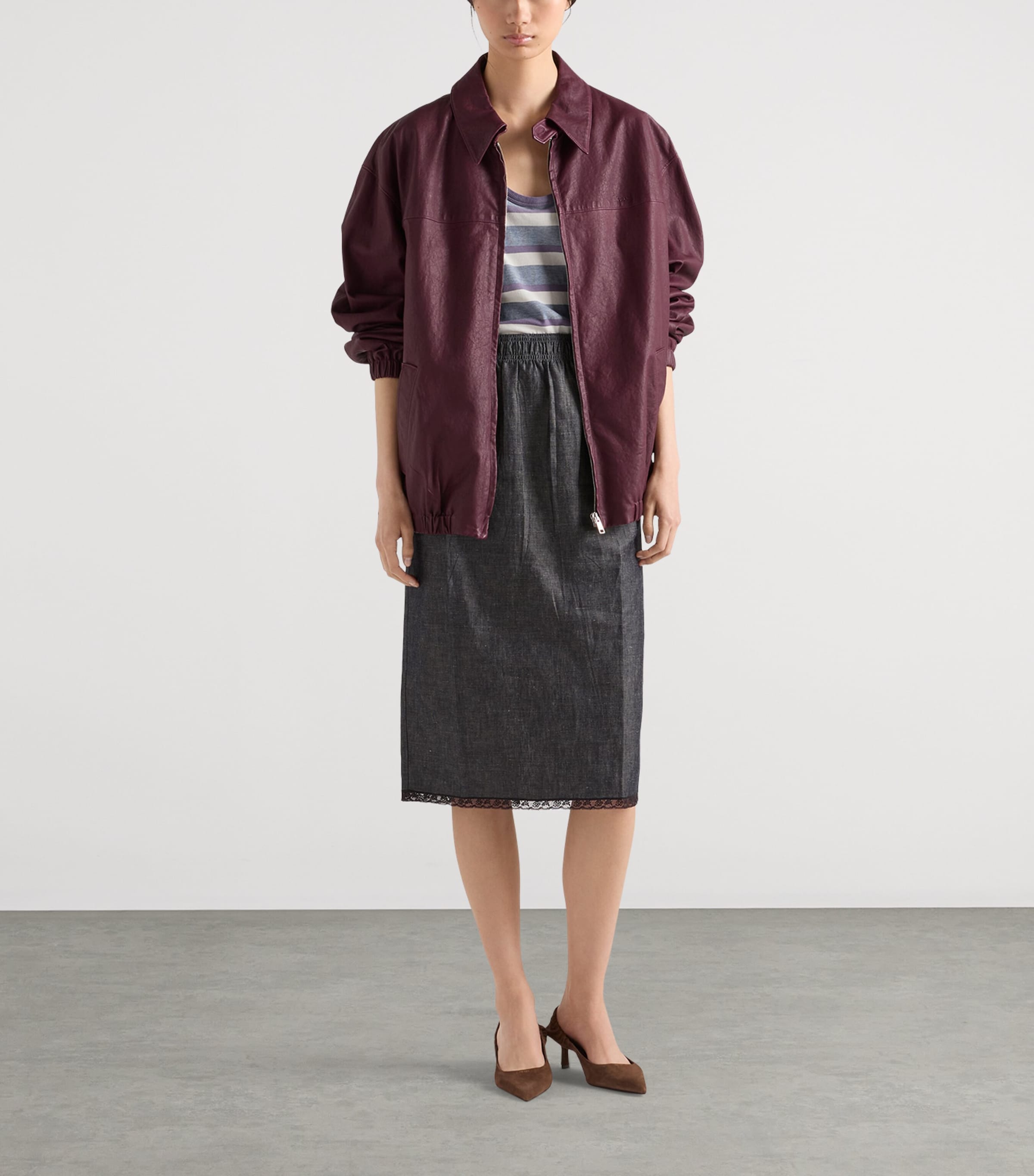 Prada Womens Cotton Stripe Tank Top Image 2