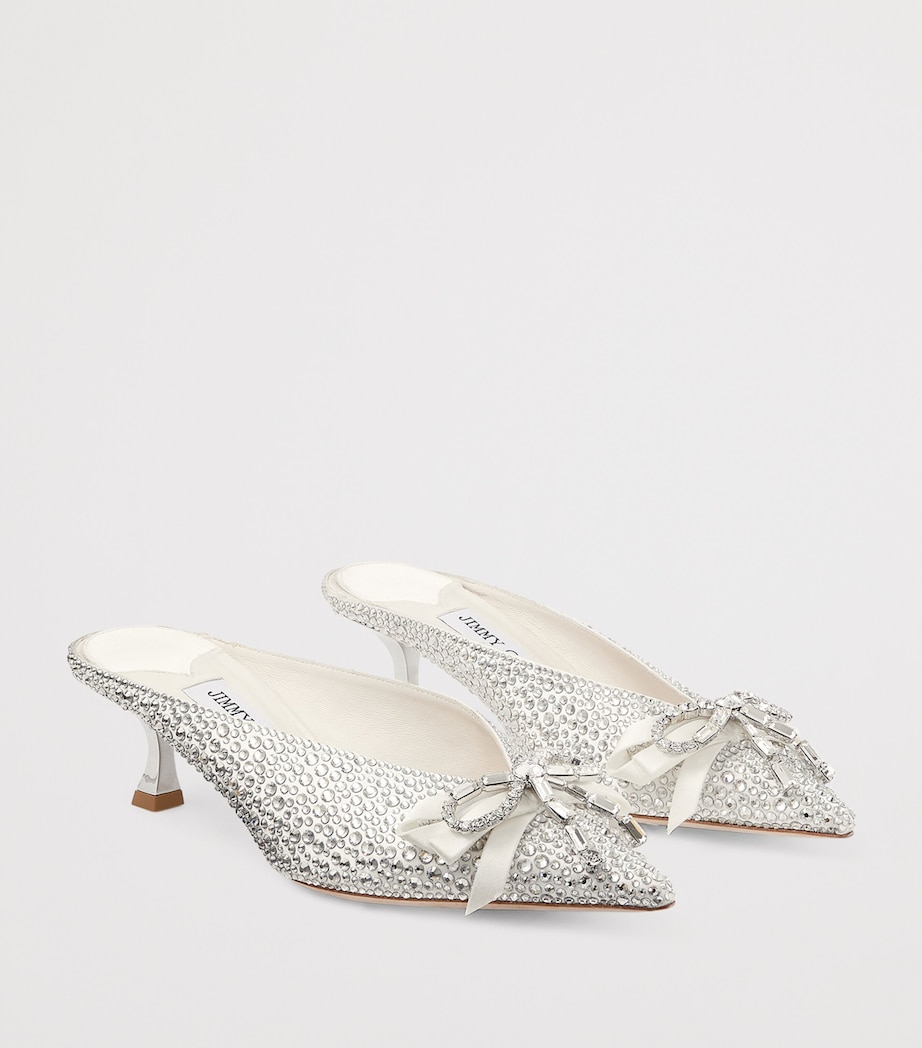 Auria 50 Embellished Mules IVORY/CRYSTAL Image 2