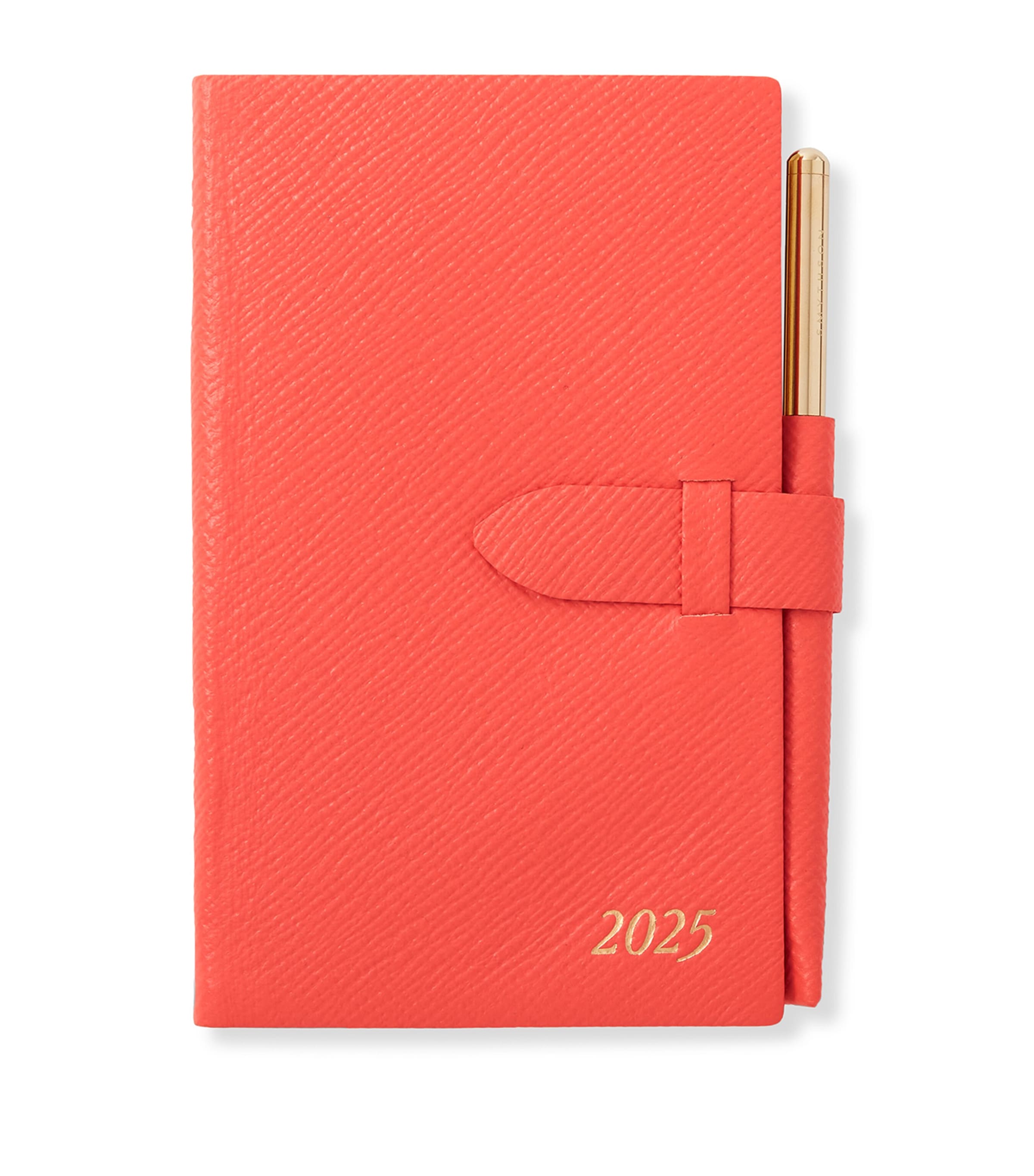 Smythson Panama Leather 2025 Weekly Diary In Pink