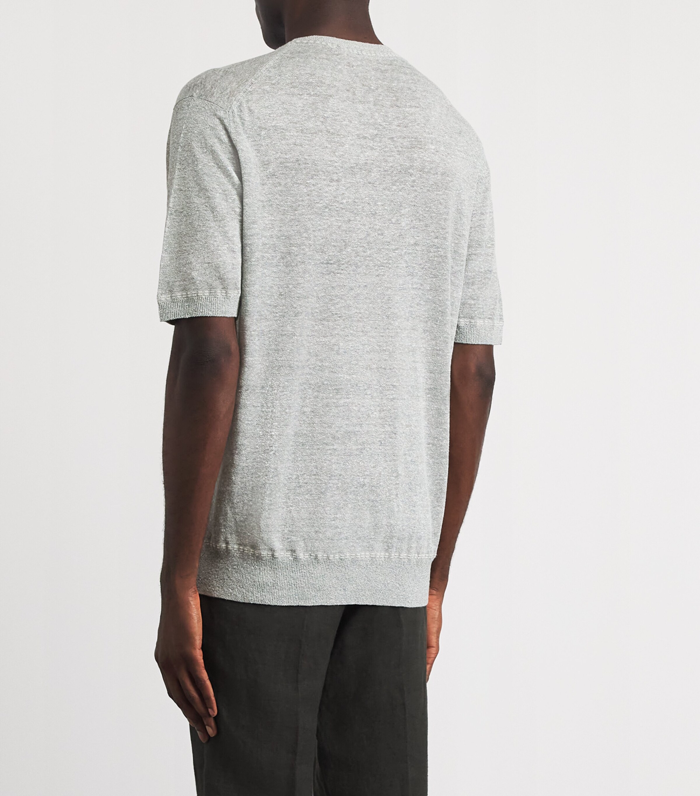 Brett Johnson Mens Linen-Silk T-Shirt Cypress Image 5
