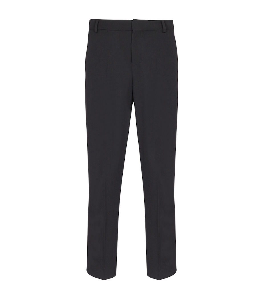 Wool Cropped Straight Trousers EAP NOIR/NOIR Image 1