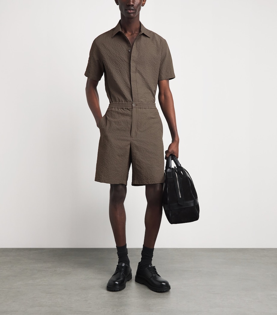 Emporio Armani Mens Seersucker Bermuda Shorts Image 2