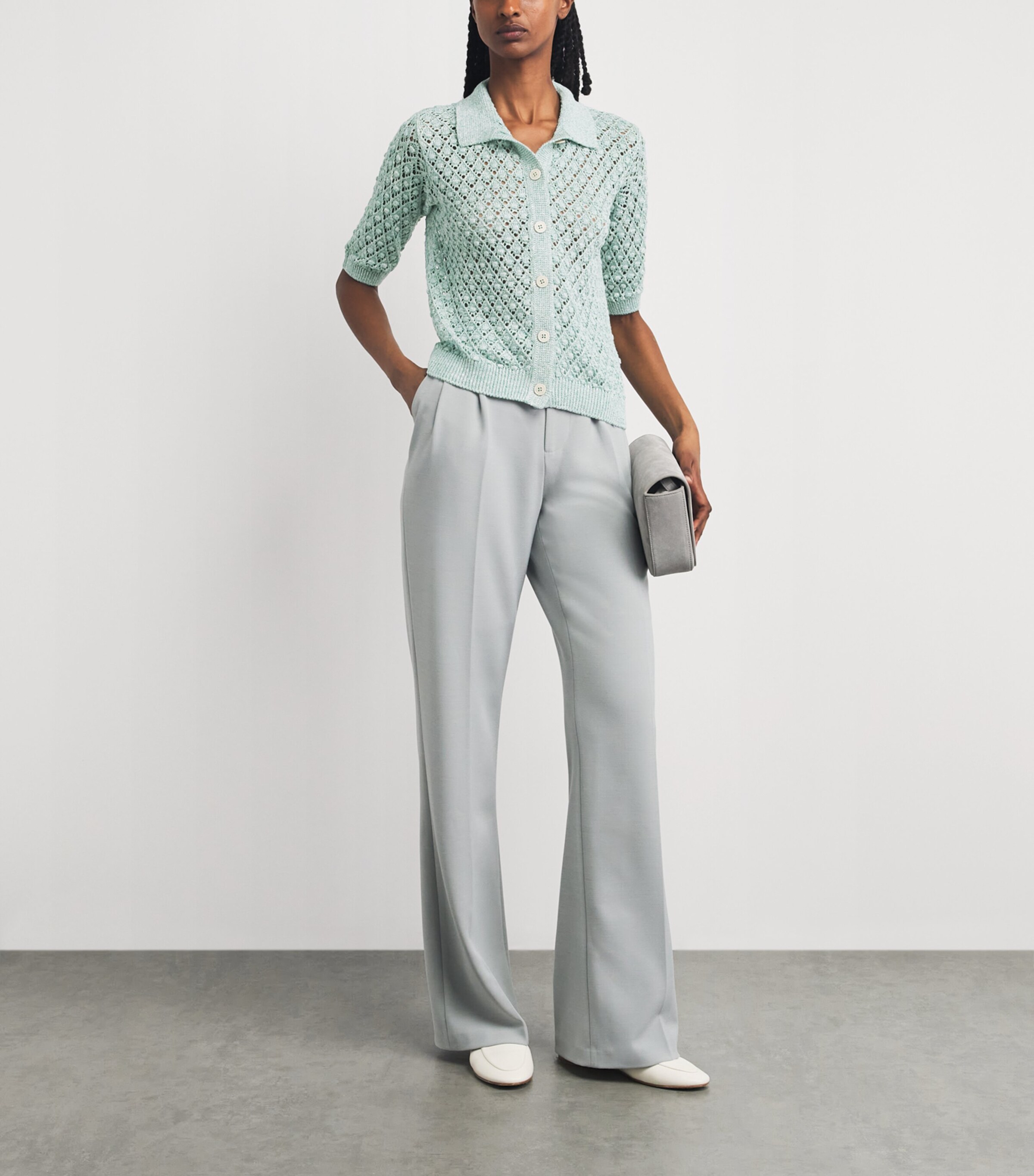 Eleventy Womens Linen-Cotton-Silk Cardigan Giada Image 2