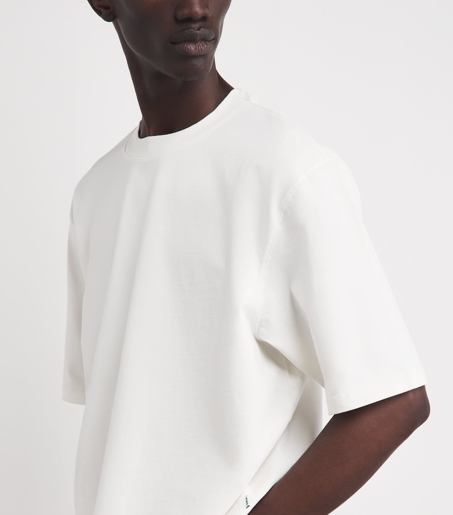 Wax London Mens Organic Cotton Cropped Mark T-Shirt Off White Image 3