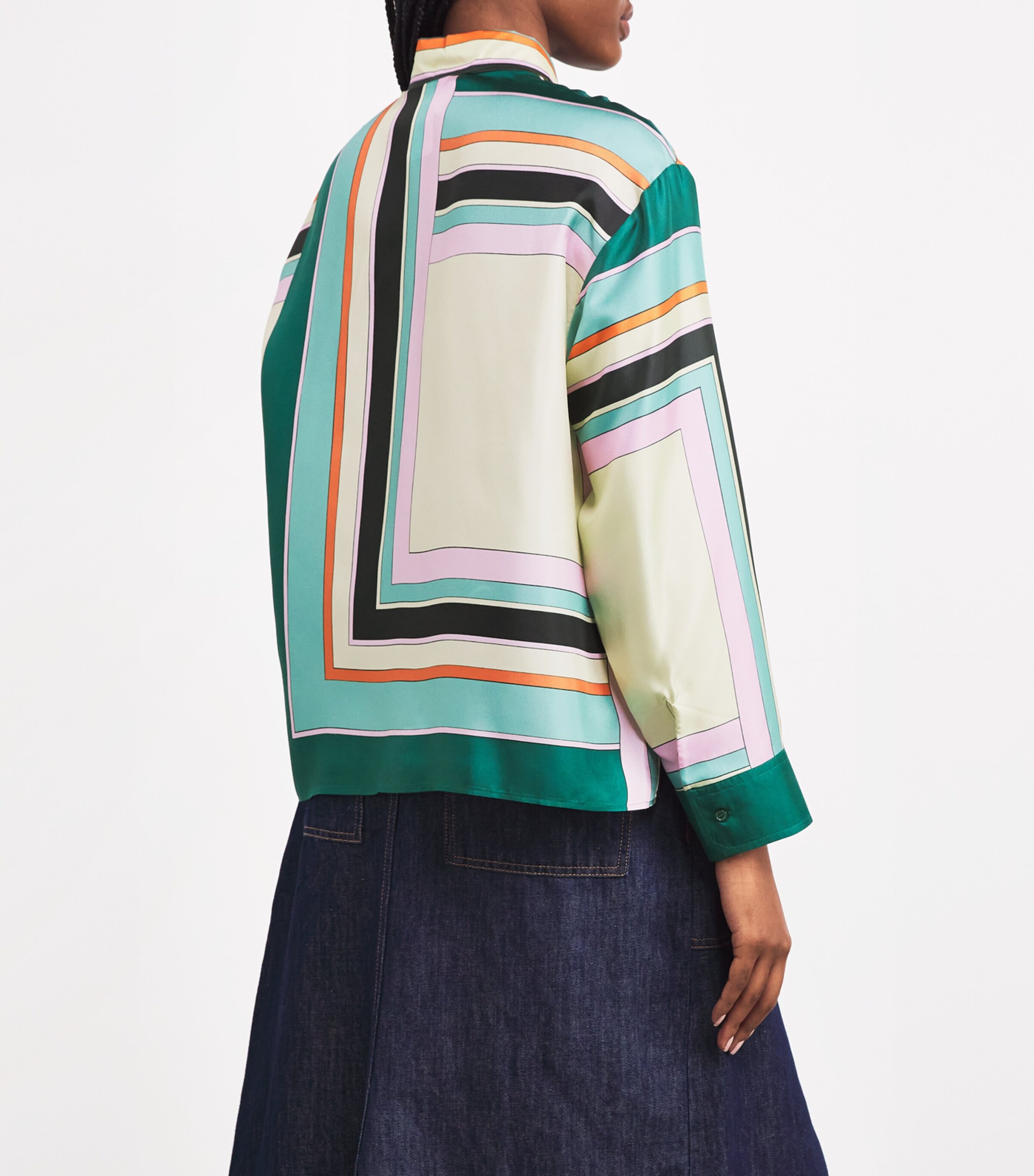 Weekend Max Mara Womens Silk Printed Shirt Multicolour Image 4