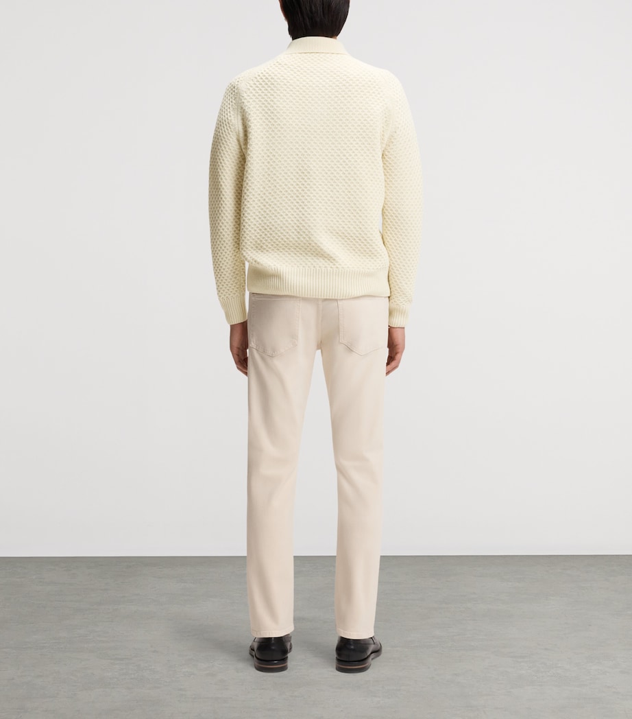 BOSS Mens Cashmere Polo Sweater Image 3