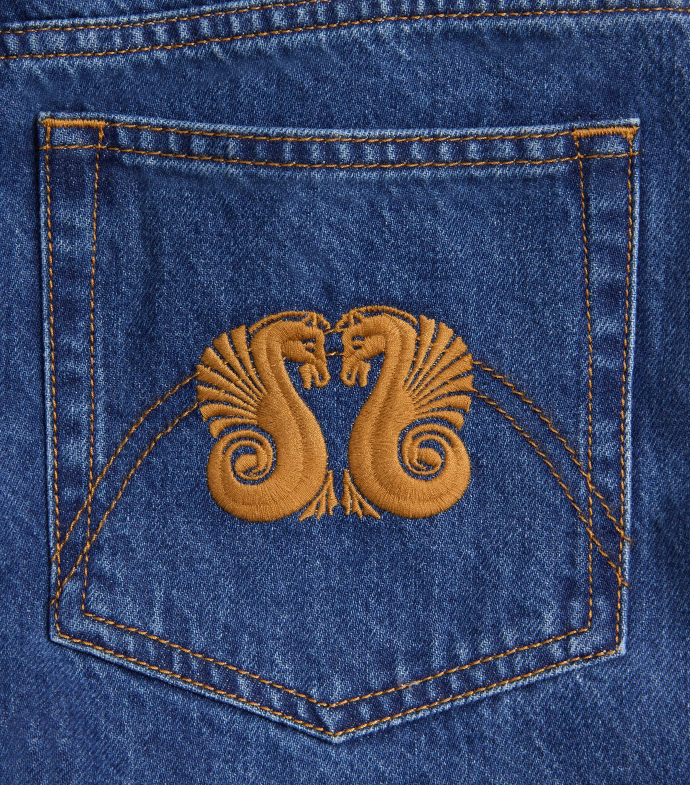 Blazé Milano Womens Nariida Java Wide Jeans Sapphire Image 6