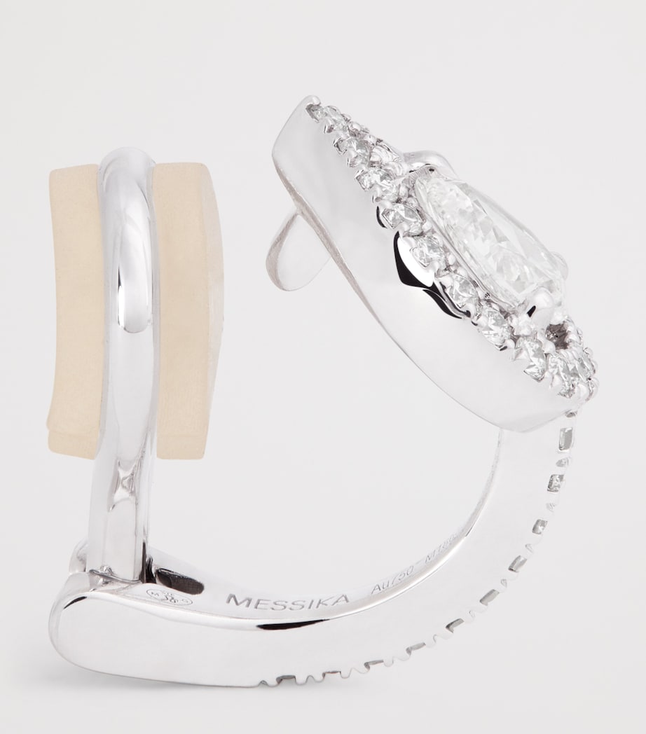 White Gold and Diamond My Twin Single Clip-On Earring WHITE GOLD Image 3